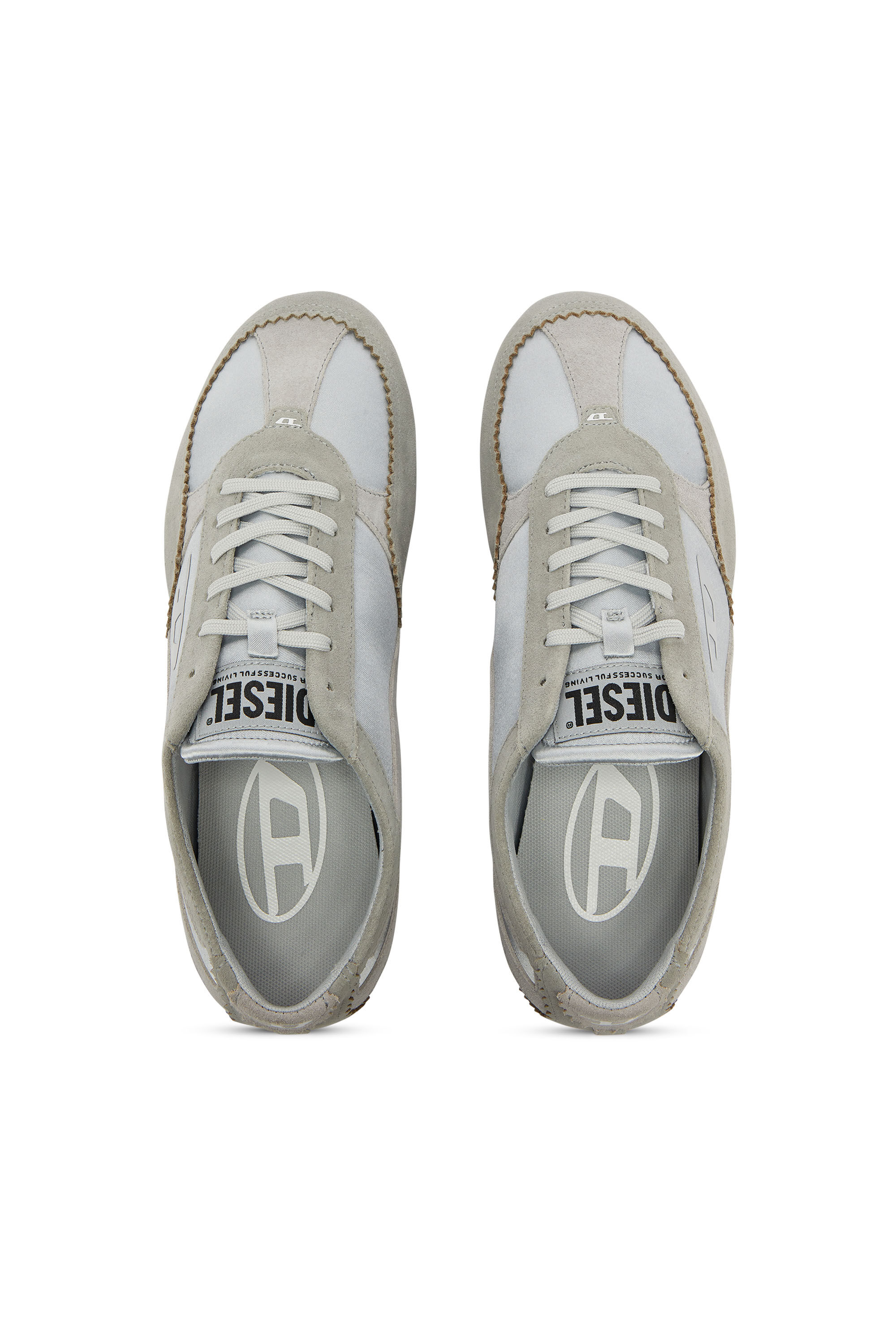 Diesel - D-MILE LOW II W, D-Mile - Sneaker avec empi&egrave;cements en su&egrave;de Femme in Bleu - 4