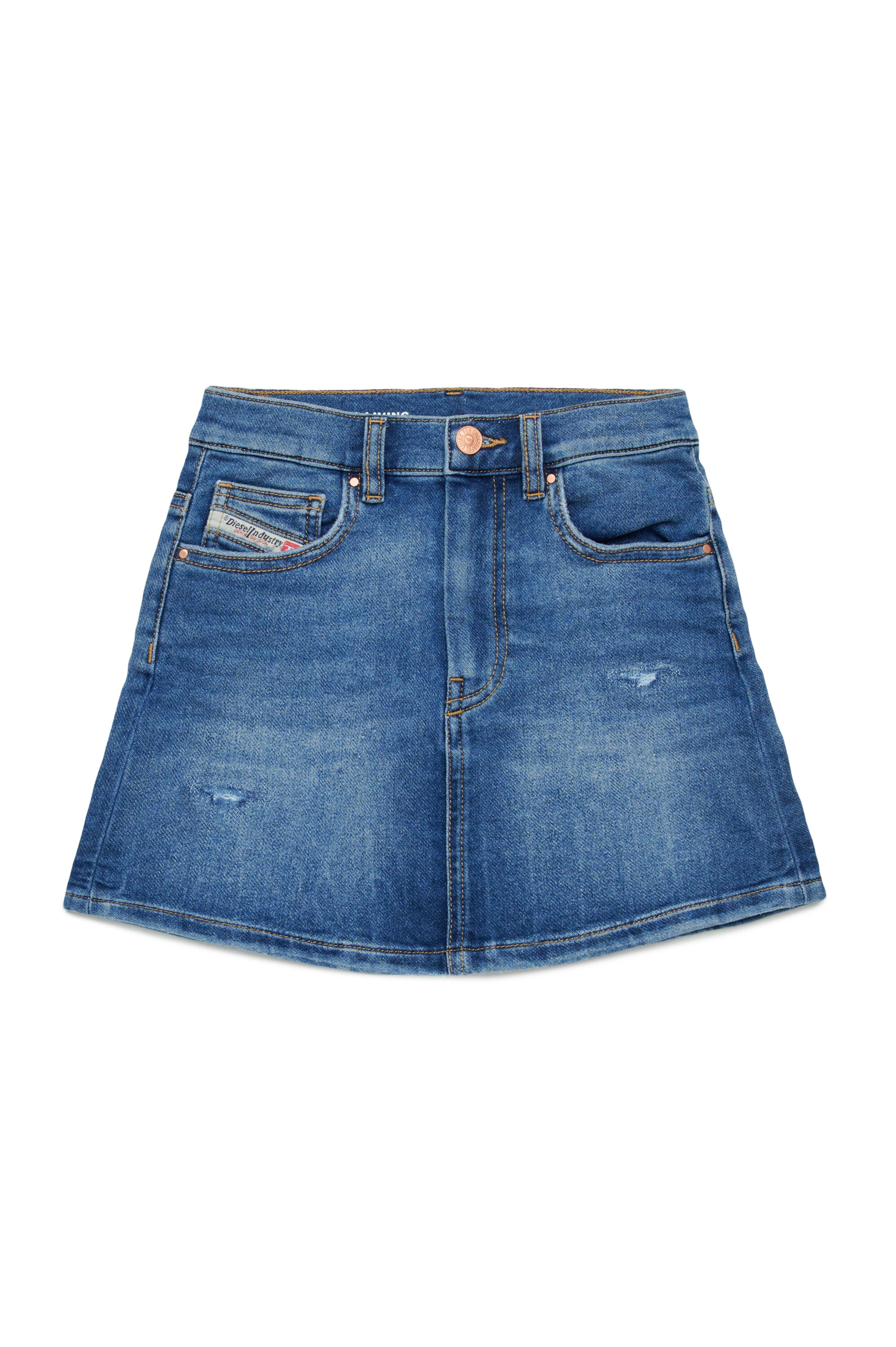 Diesel - GIANNA JJJ, Jupe courte en denim JoggJeans Femme in Bleu - 1