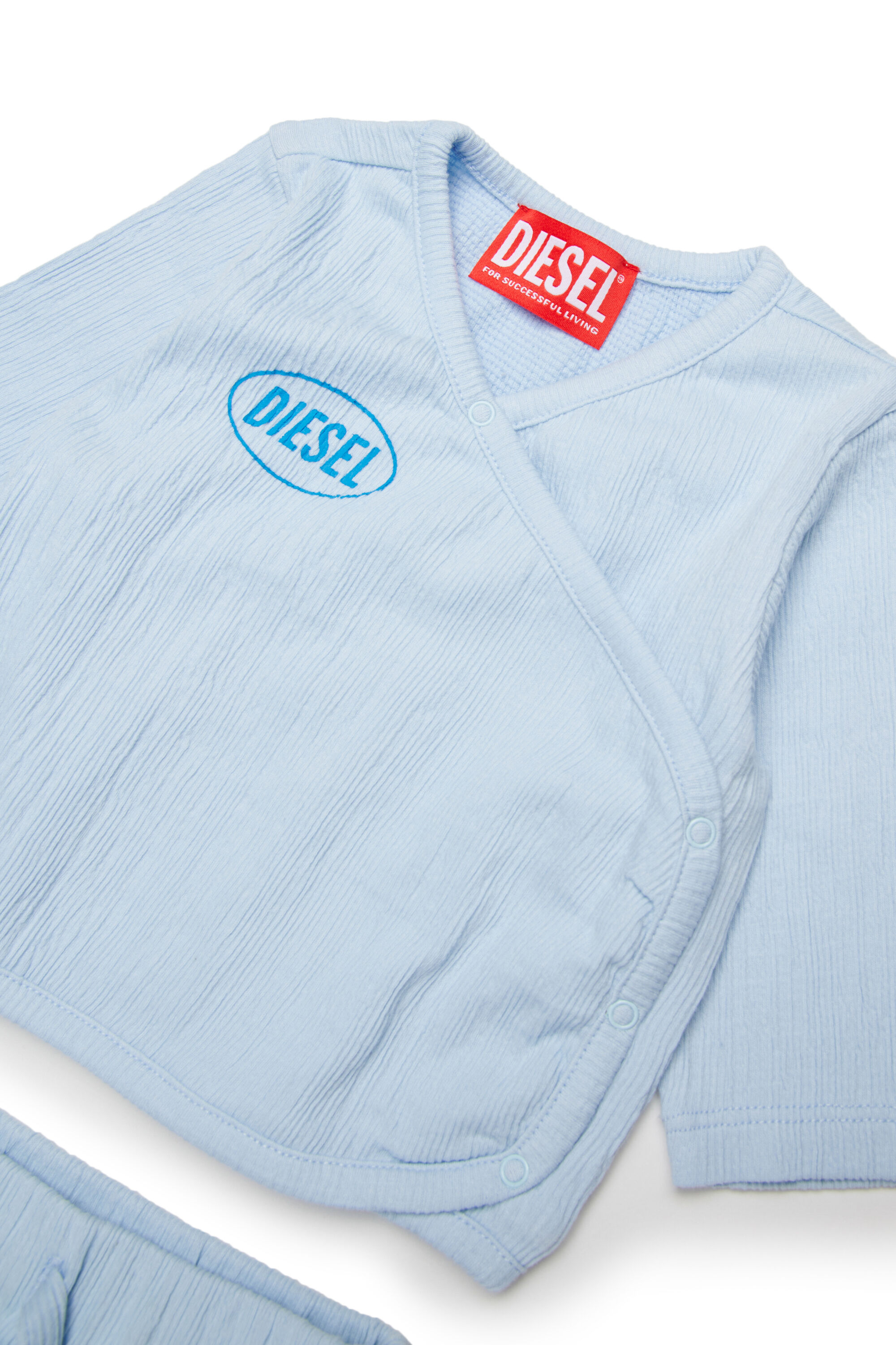 Diesel - STSIDE-NB-SET, Ensemble combinaison en coton textur&eacute; Mixte in Bleu - 3