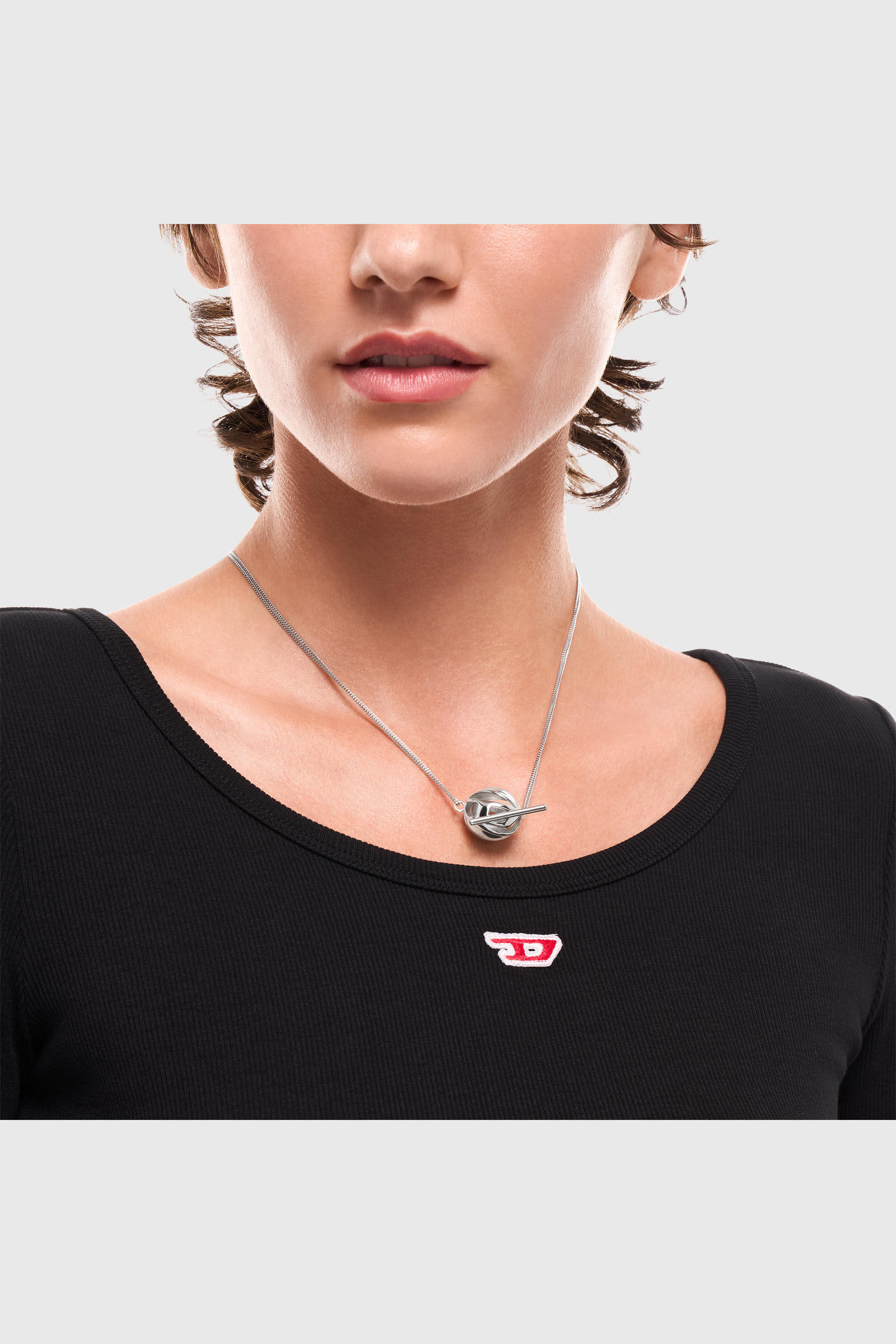 Diesel - DX1716040, Collier pendentif en acier inoxydable Mixte in Gris argent&eacute; - 4