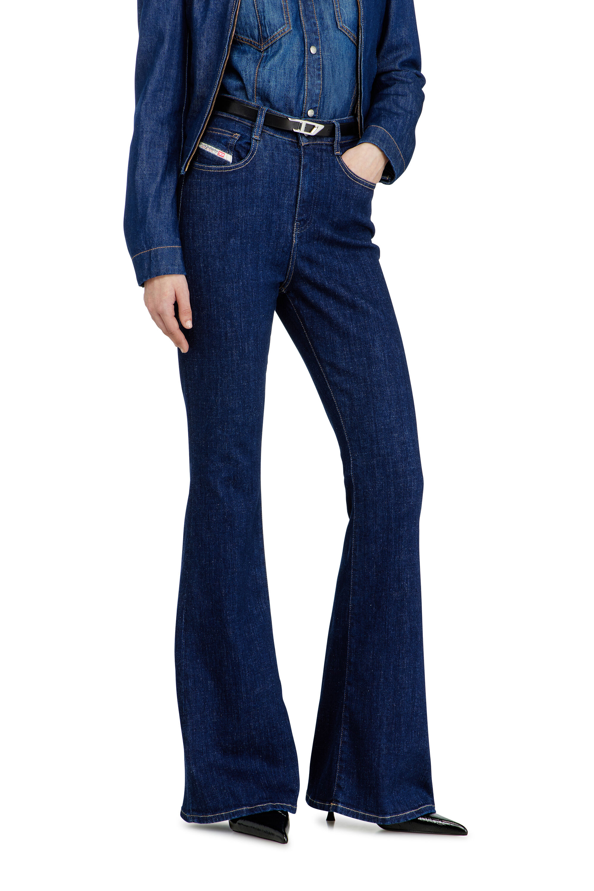 Diesel - Bootcut Jeans 1973 D-Partt 09Q03 Femme, Bleu Fonc&eacute; - Image 7