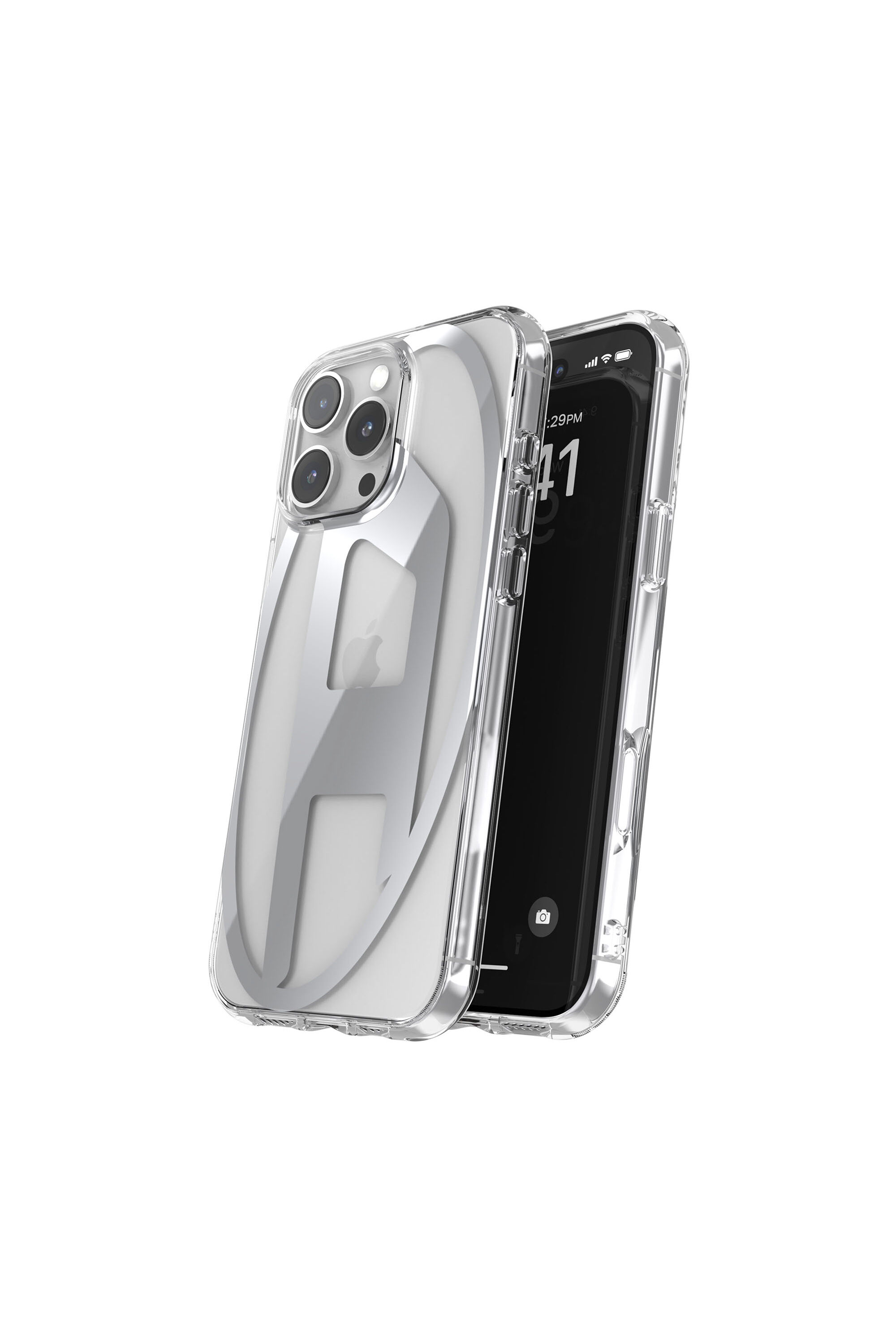 Diesel - 60142 AOP CASE, Coque miroir pour l'iP 16 Pro Max Mixte in Gris argenté - 2