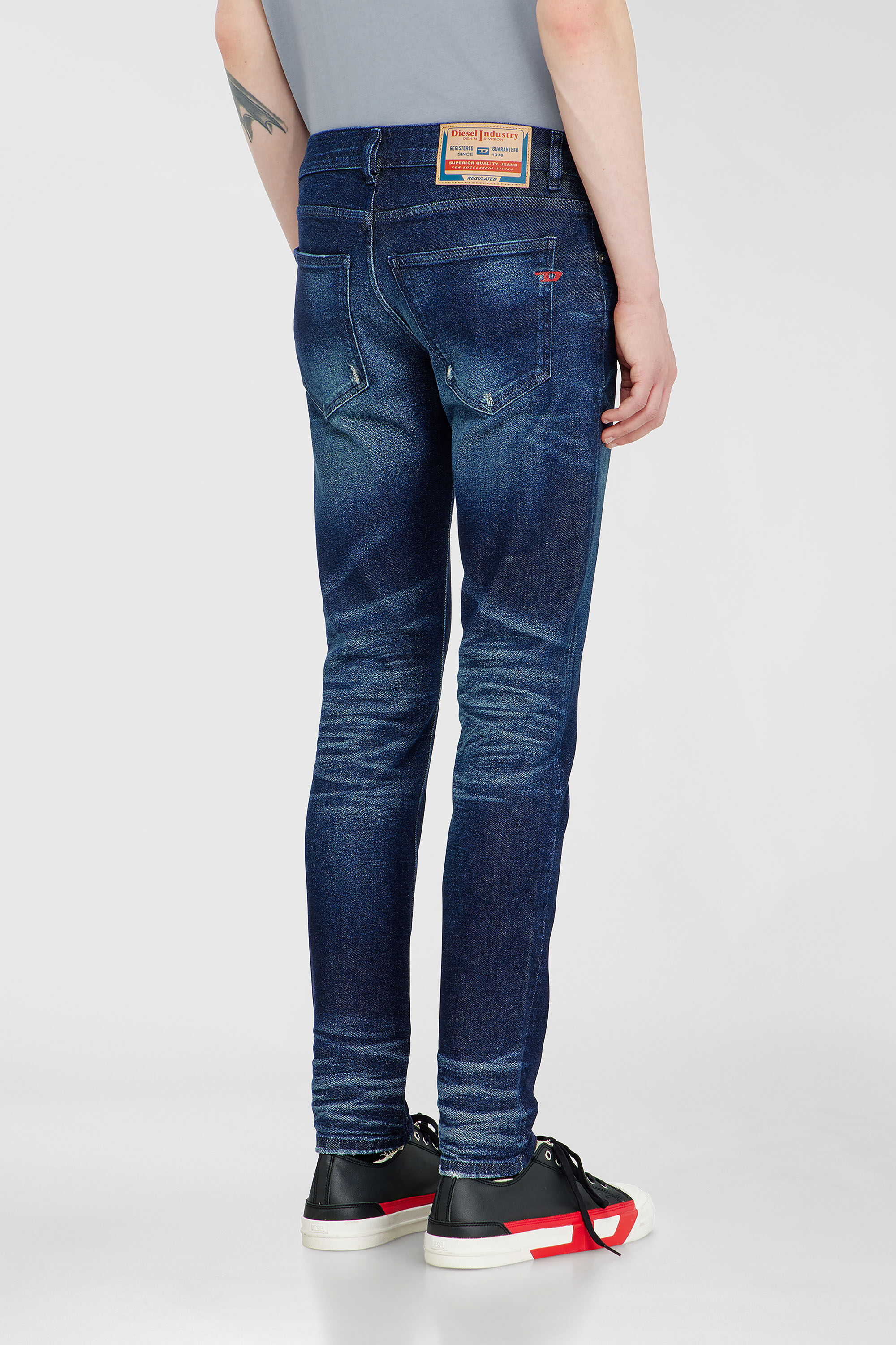 Diesel - Slim Jeans 2019 D-Strukt 0KBBU Homme, Bleu Fonc&eacute; - Image 5