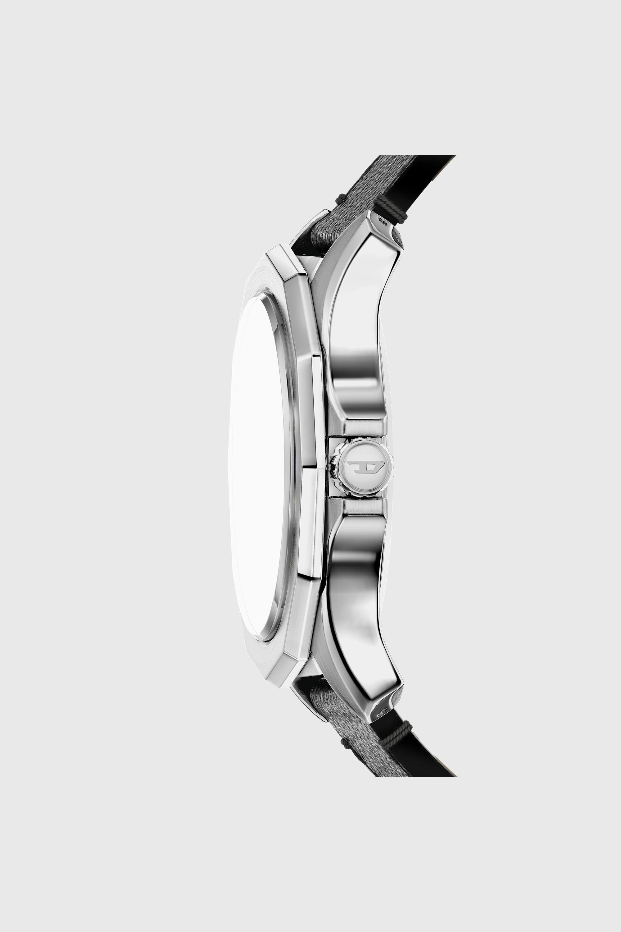 Diesel - DZ2248 WATCH, Man's Stinger black leather watch in Black - 2