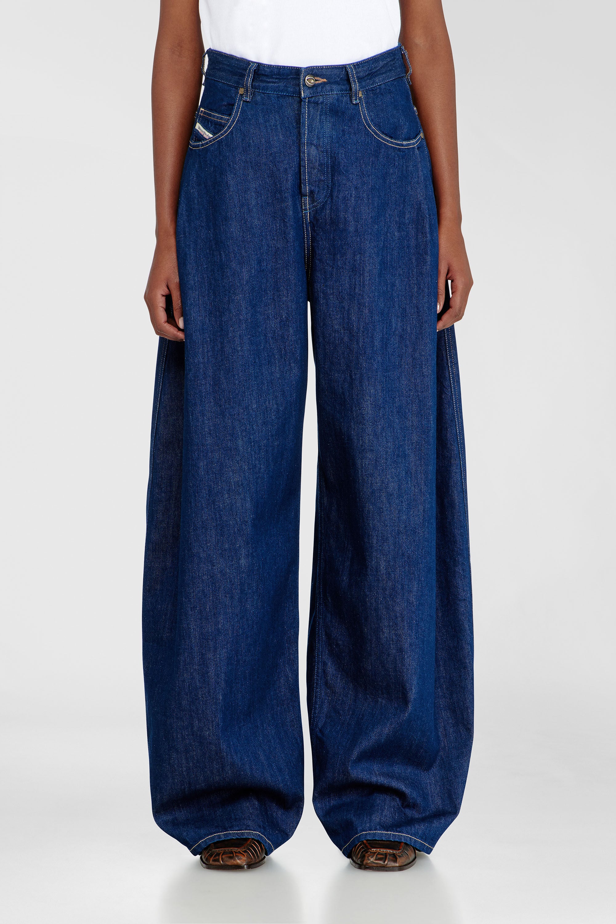 Diesel - Woman's Relaxed Jeans 1987 D-Khelz 09Q09, Dark Blue - 4