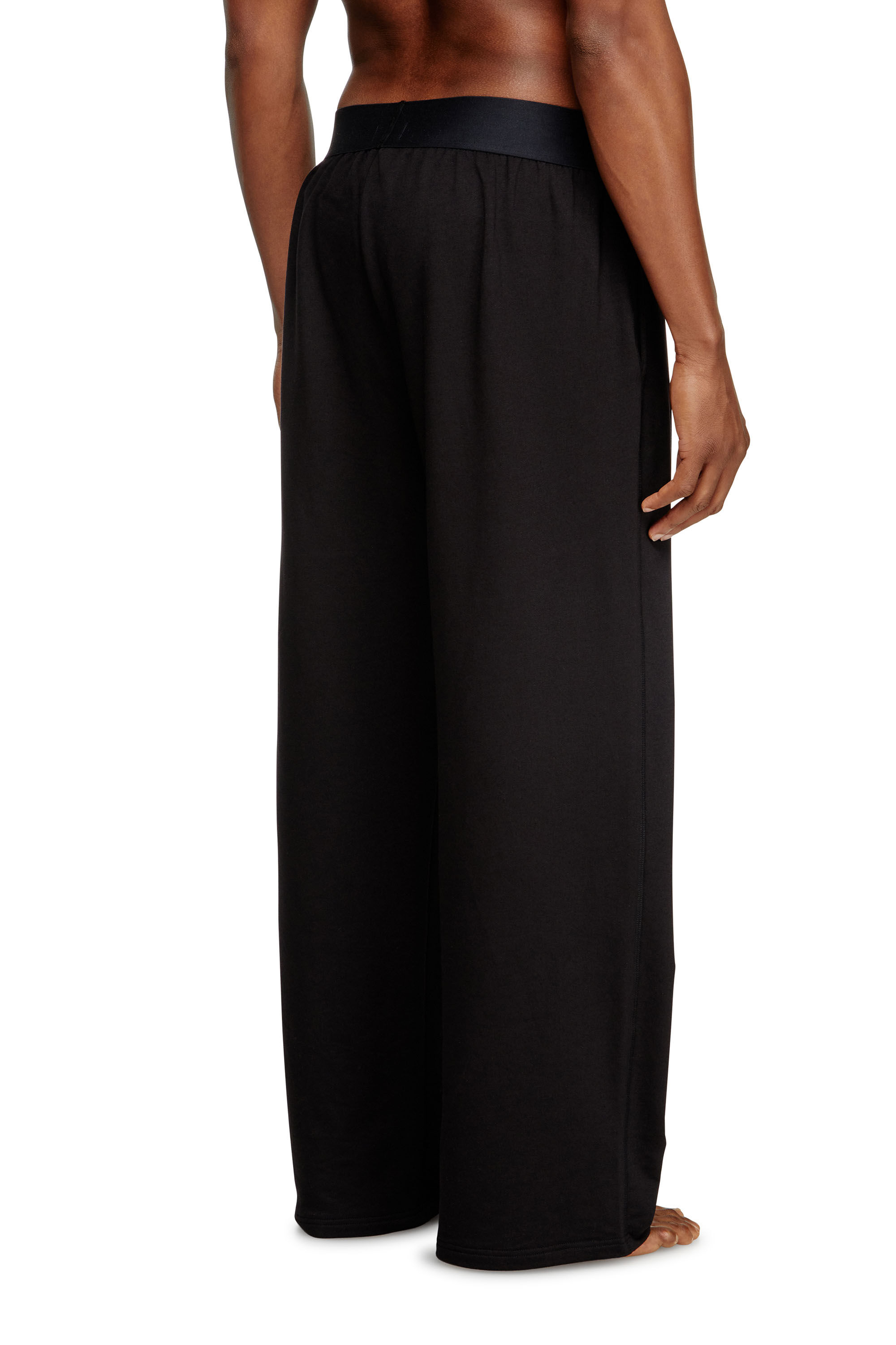 Diesel - NOLAN-D-POP, Pantalon de pyjama avec logo tronqué Homme in Noir - 2