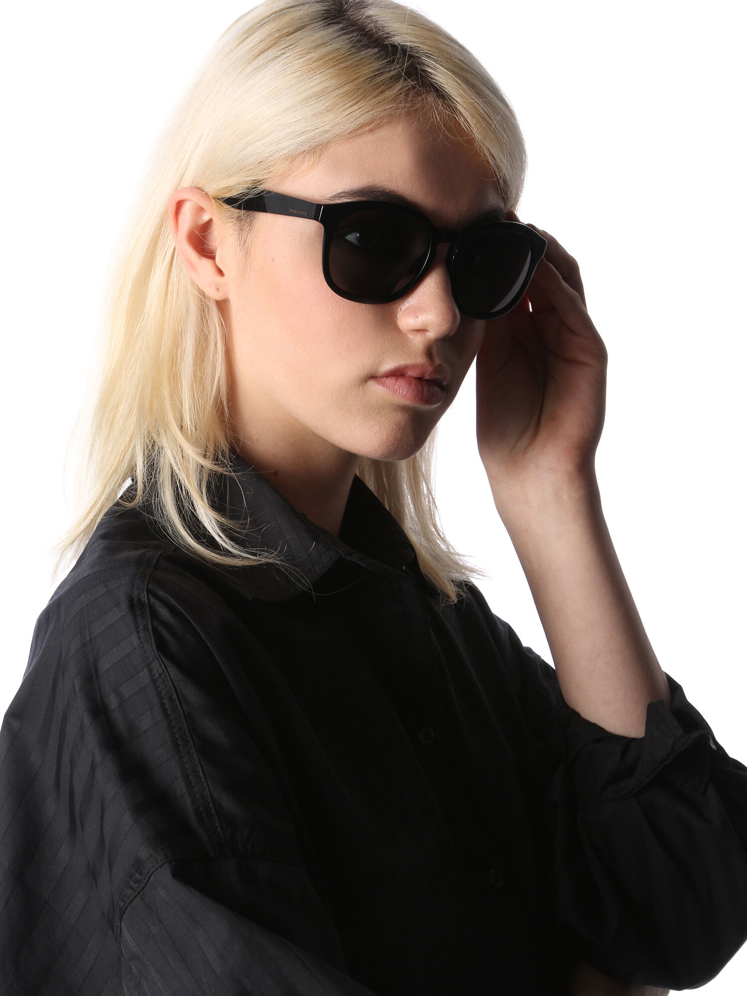 Diesel - DM0190, Lunettes avec effets mats et brillants Femme in Noir - 4