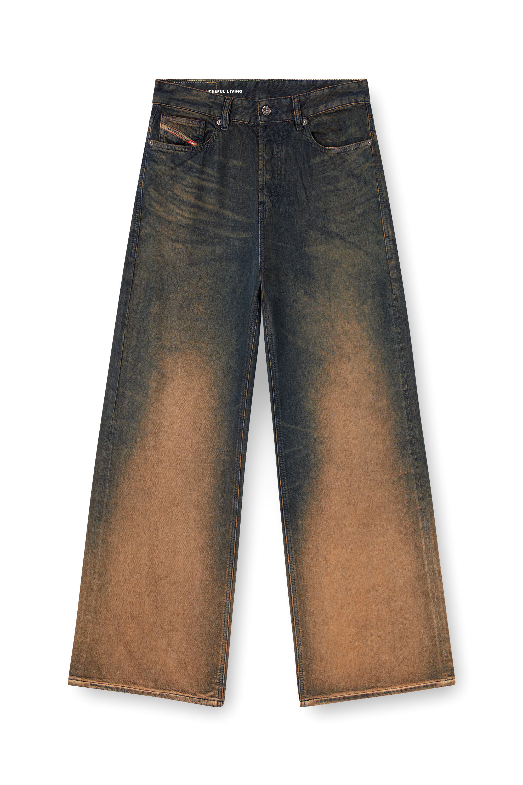 Diesel - Relaxed Jeans 1996 D-Sire 068TF Femme, Bleu/Marron - Image 2