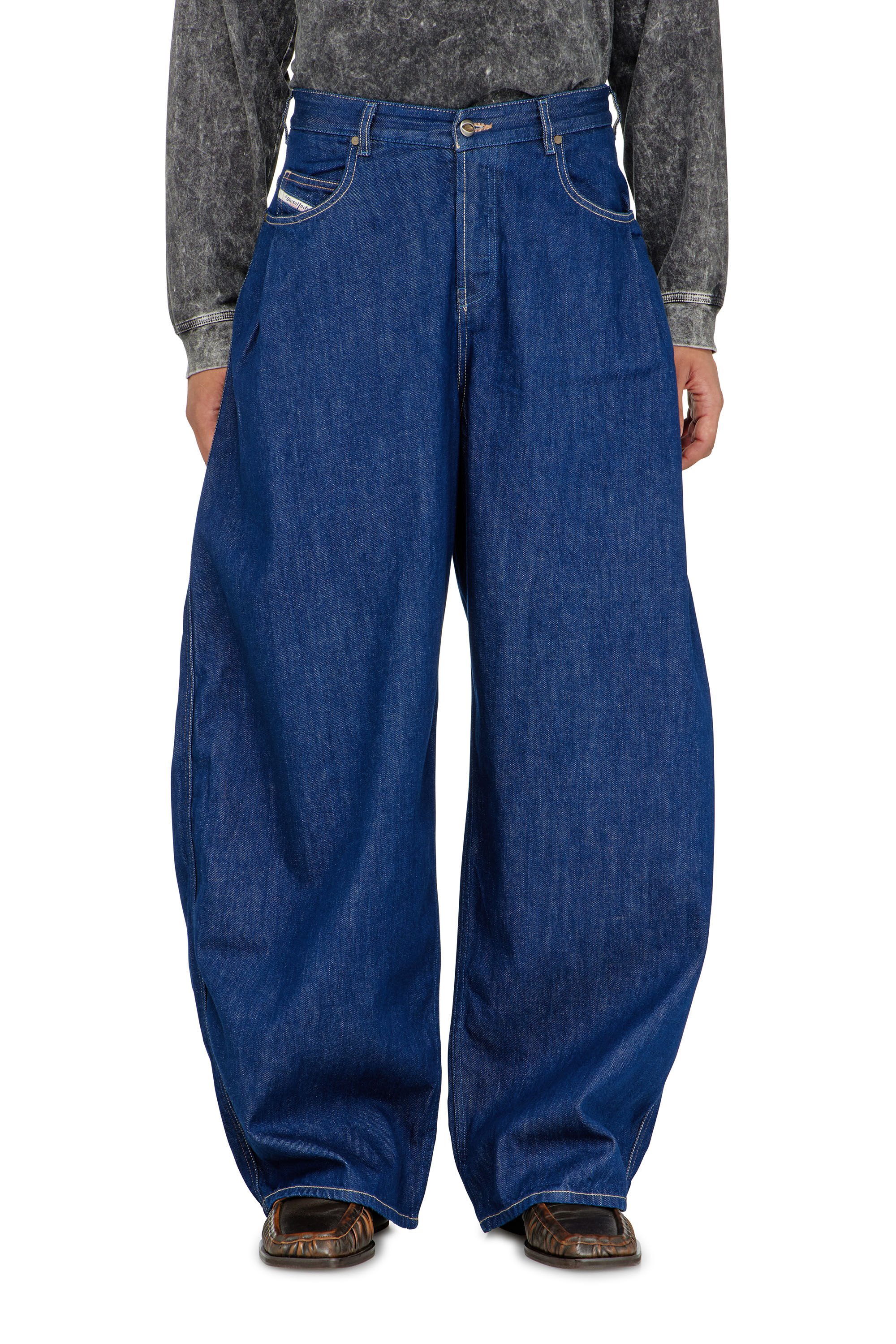 Diesel - Relaxed Jeans 1987 D-Khelz 09Q09 Femme, Bleu Fonc&eacute; - Image 6