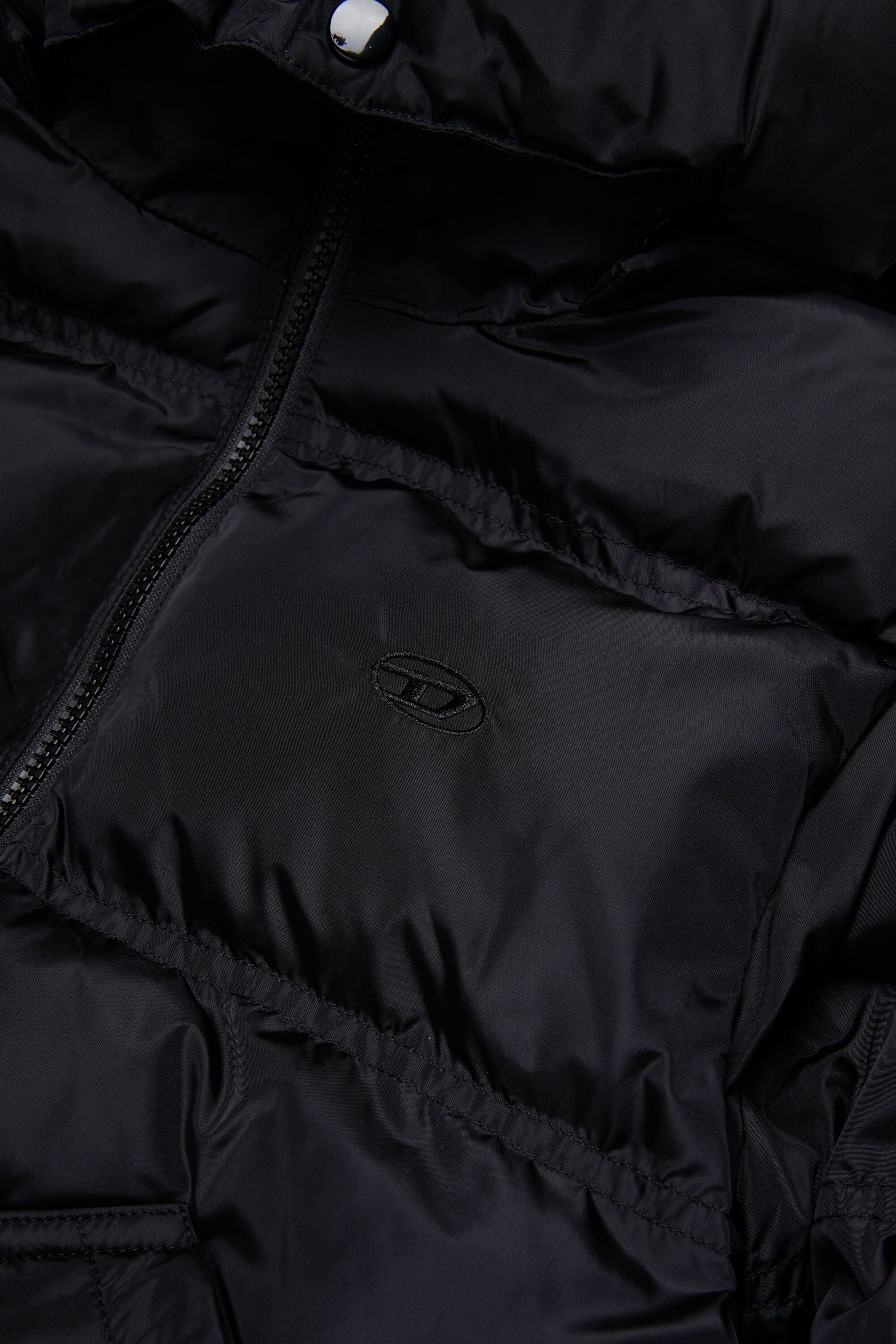 Diesel - JRIVON, Doudoune &agrave; capuche avec poches oversize Mixte in Noir - 4