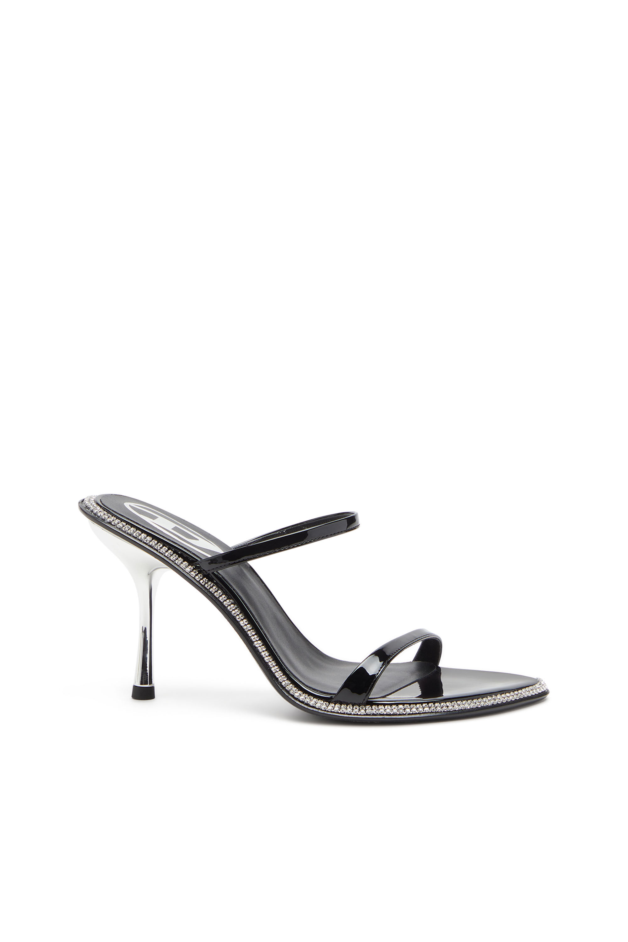 Diesel - D-HAVANNA SDL, D-Havanna-Mules à brides en cuir verni avec cristaux Femme in Noir - 1