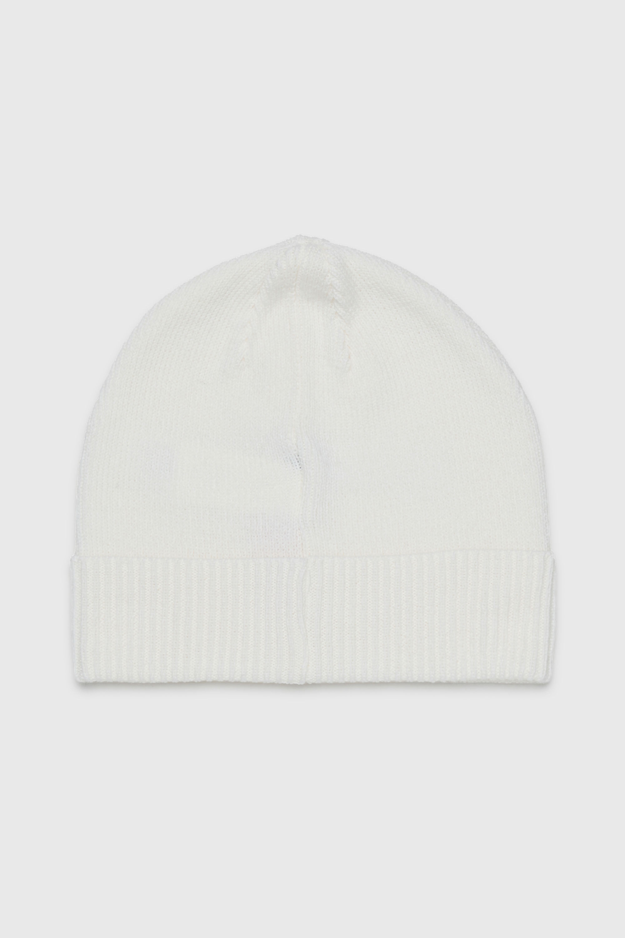 Diesel - FBAND, Bonnet en laine m&eacute;lang&eacute;e avec logo Mixte in Blanc - 2