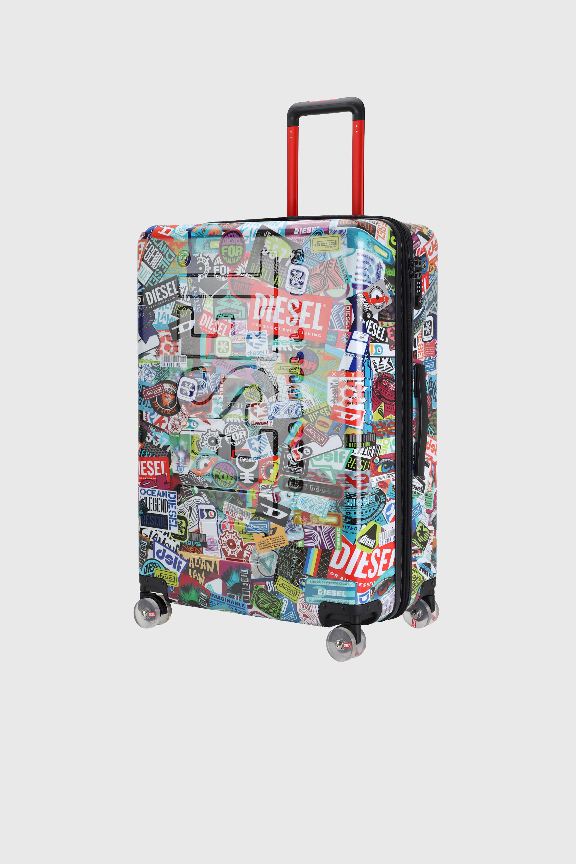 Diesel - DIESEL PC PRINTED TROLLEY-STICKERS- DSL0, Valise style sticker taille L Mixte in Polychrome - 5