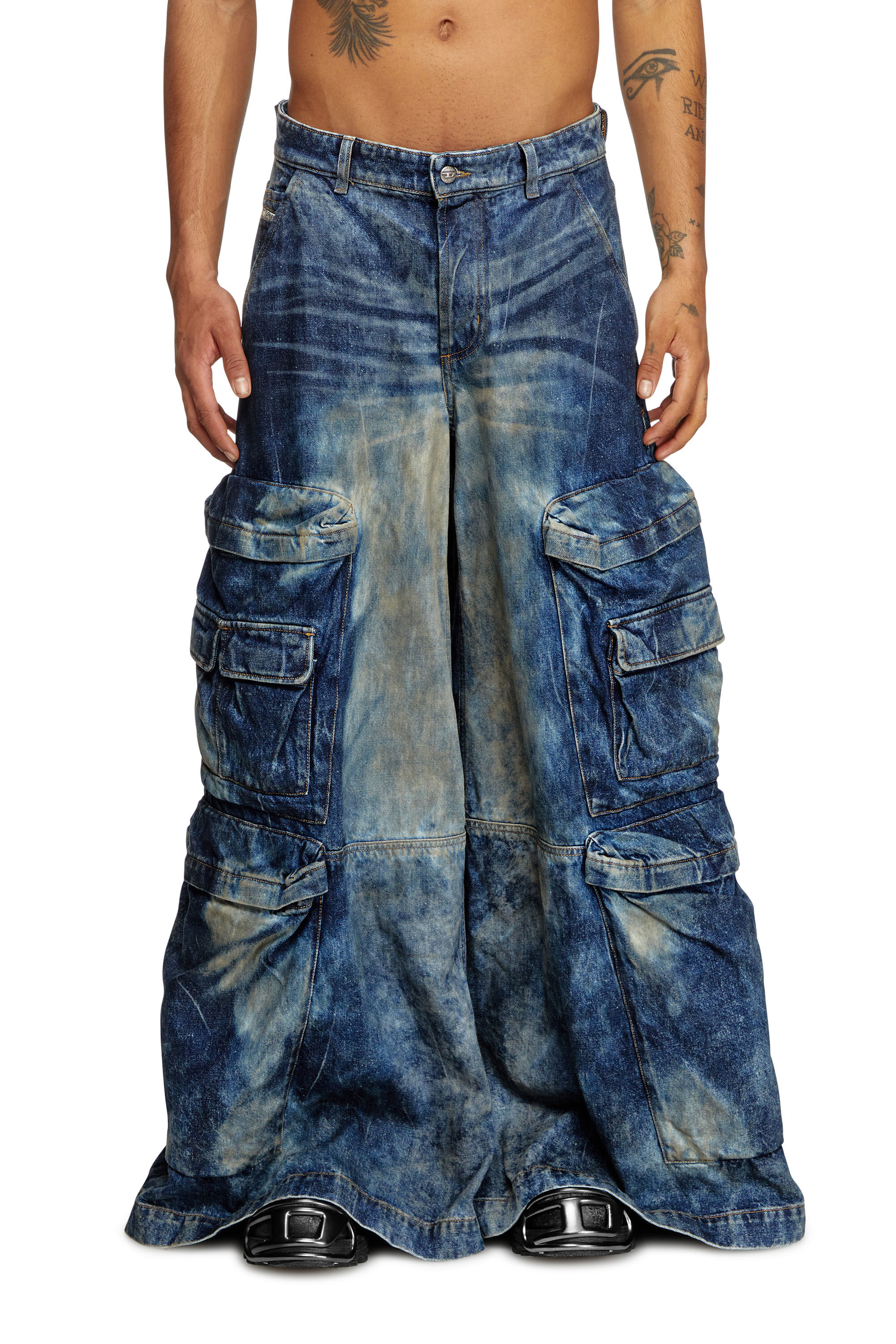 Diesel - Relaxed Jeans D-Giappo 0DBCW Mixte, Bleu Foncé - Image 3
