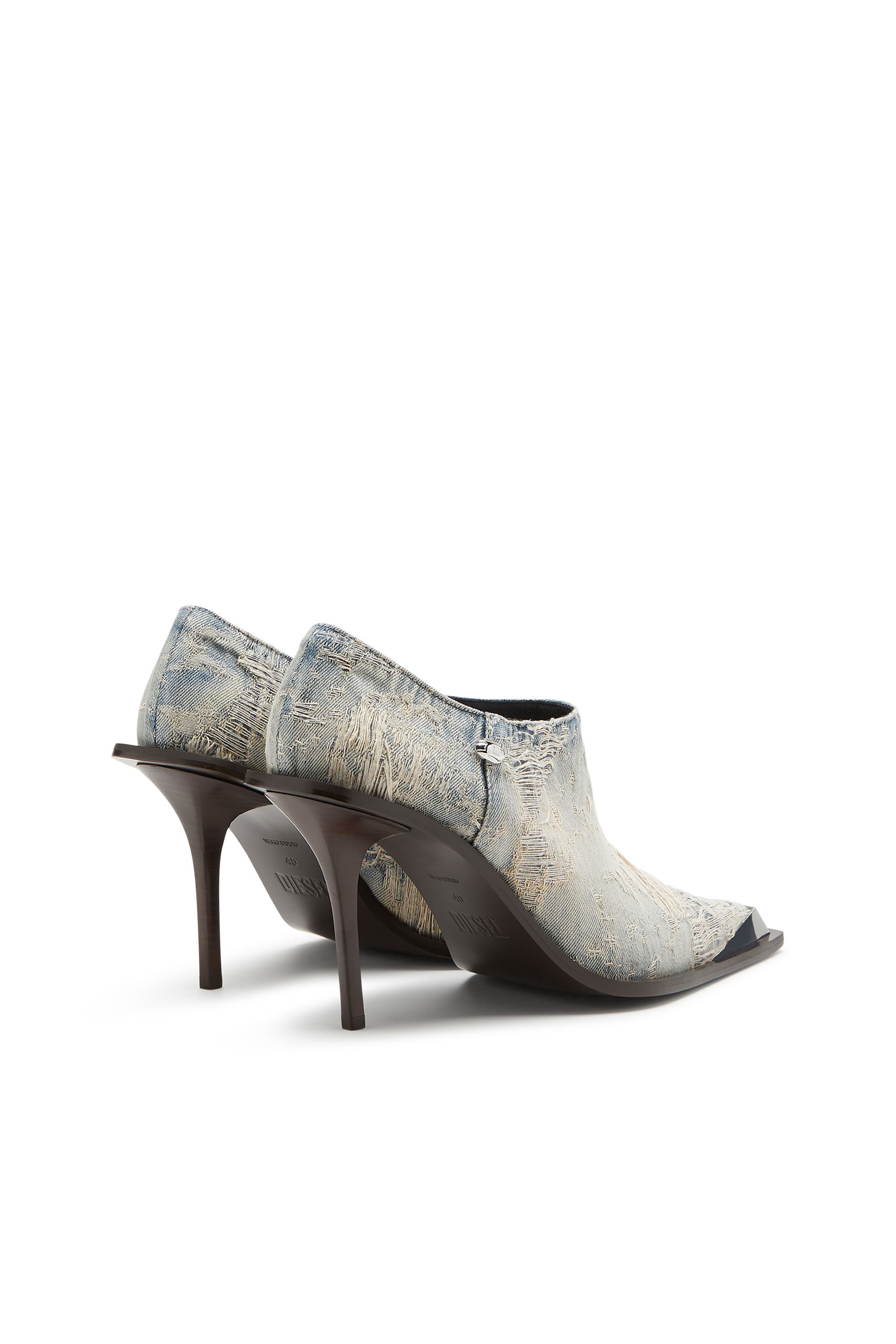 Diesel - D-TONA SC, D-Tona-Bottines en denim jacquard Femme in Bleu - 3