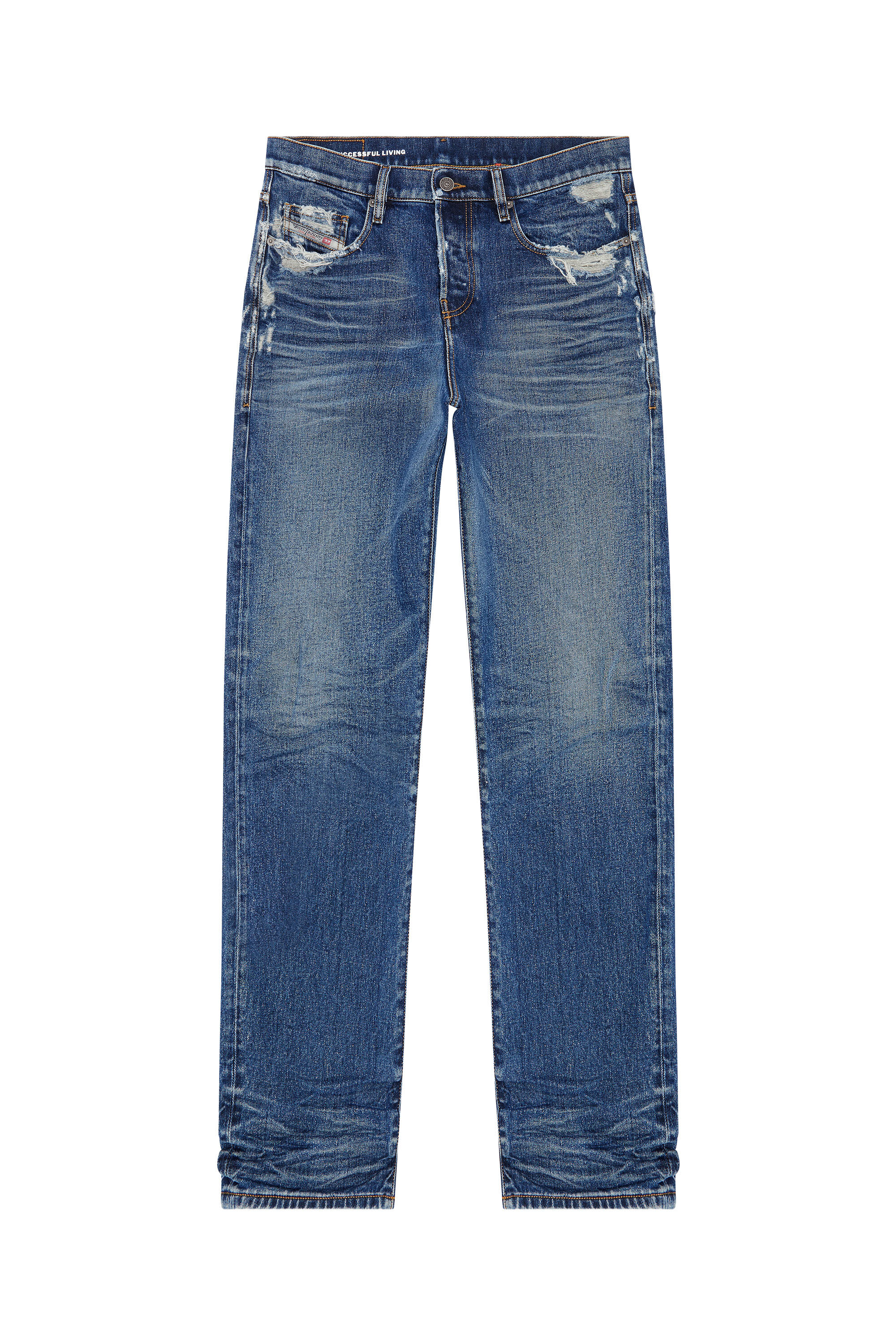 Diesel - Straight Jeans 2020 D-Viker 007Q2, Bleu moyen - Image 2