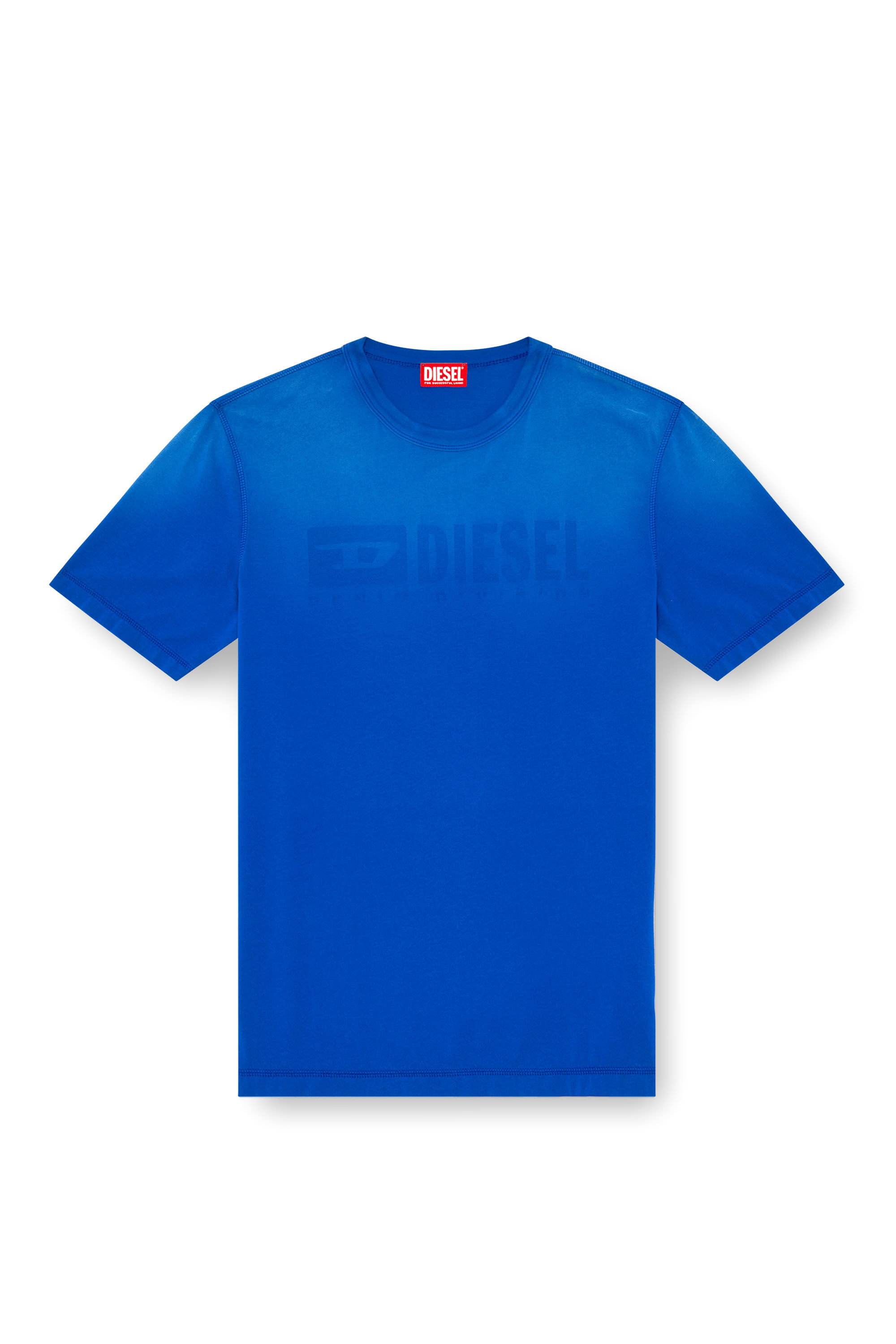 Diesel - T-ADJUST-K4, Homme T-shirt avec traitement délavé par le soleil in Bleu - Image 2