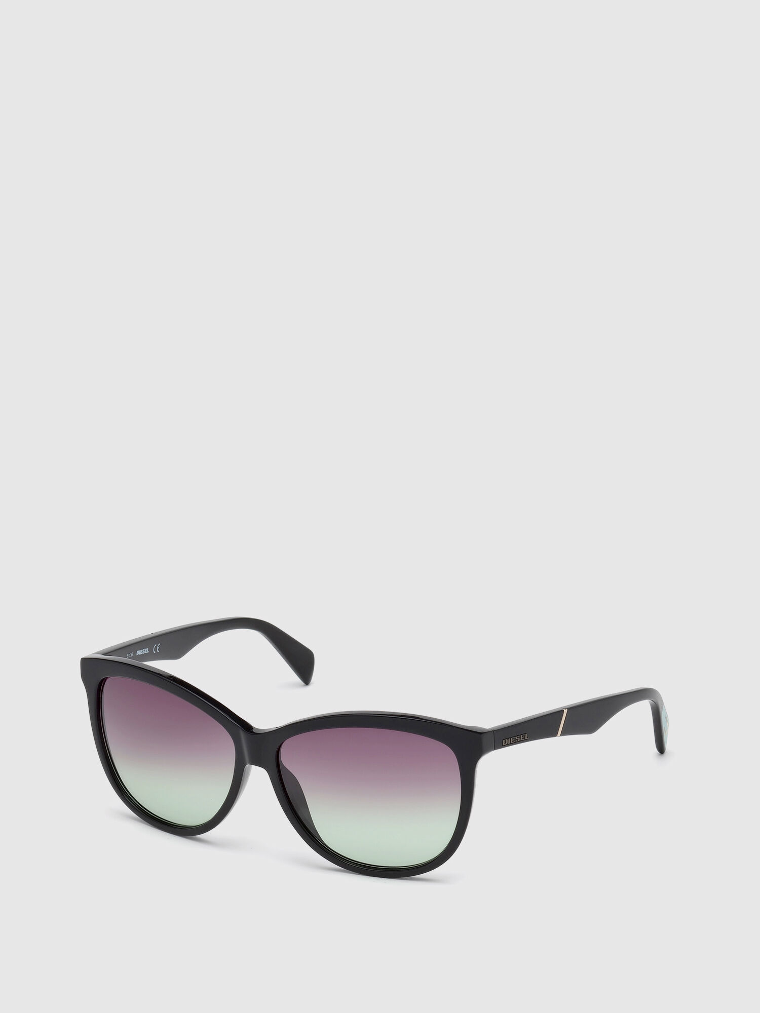 Diesel - DL0221, Lunettes en acétate au fini brillant Femme in Noir - 4