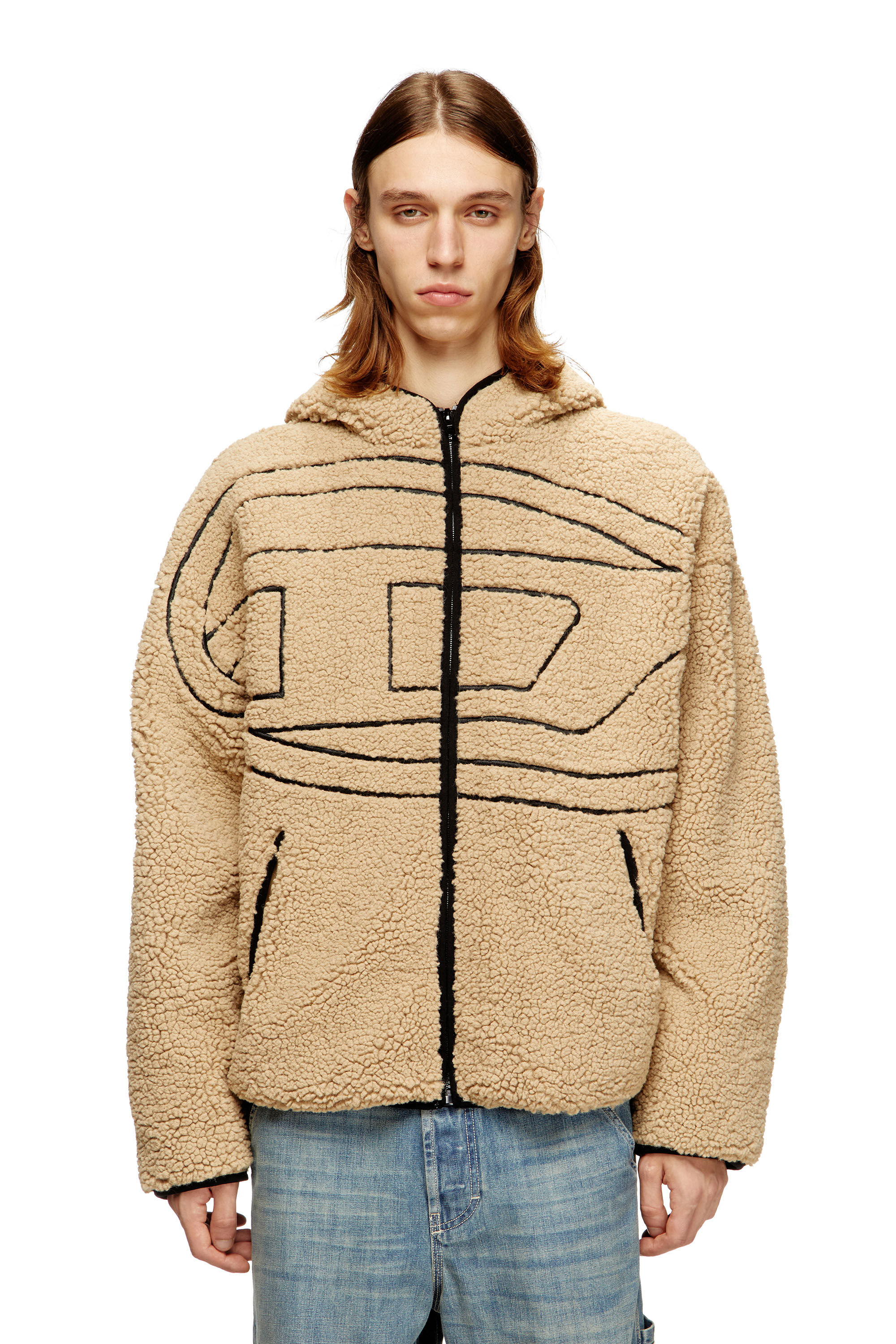 Diesel - S-ZAT, Veste à capuche en peluche Homme in ToBeDefined - 3