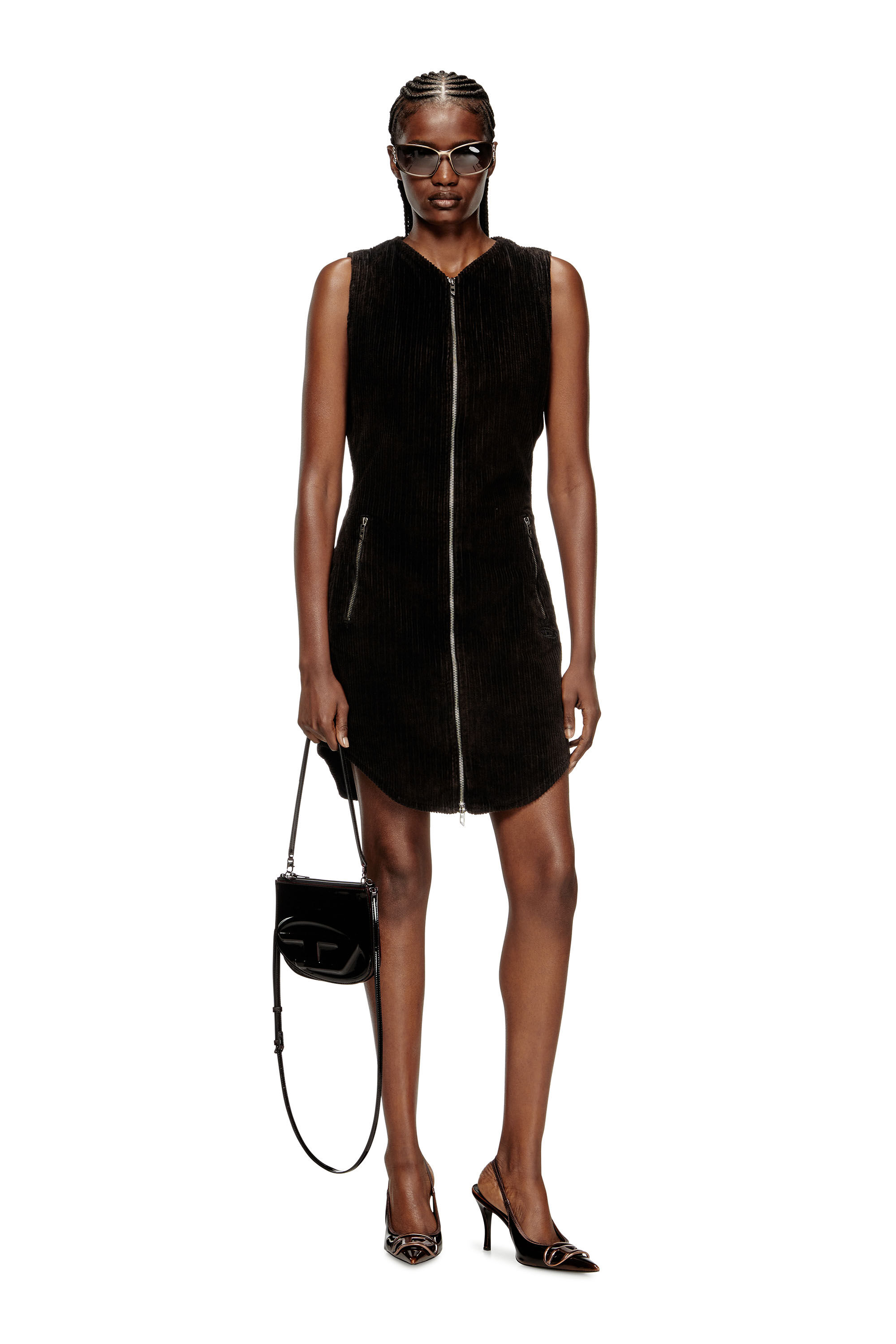 Diesel - 1DR TWIN, 1DR Twin-Sac à bandoulière à double pochette en PU liquide Femme in Rouge - 6