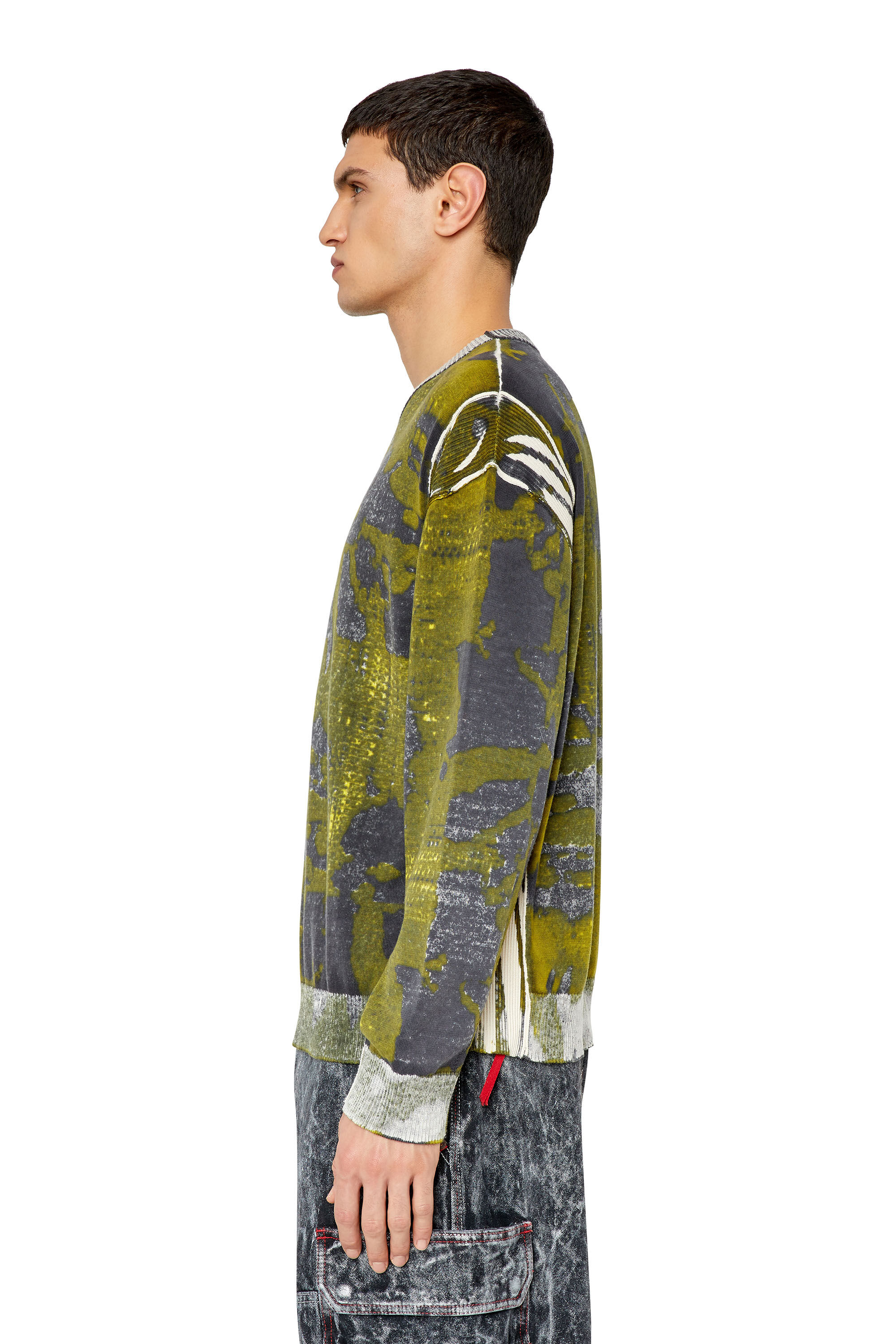 Diesel - K-LARAN, Pull avec imprimé camouflage Homme in Polychrome - 5