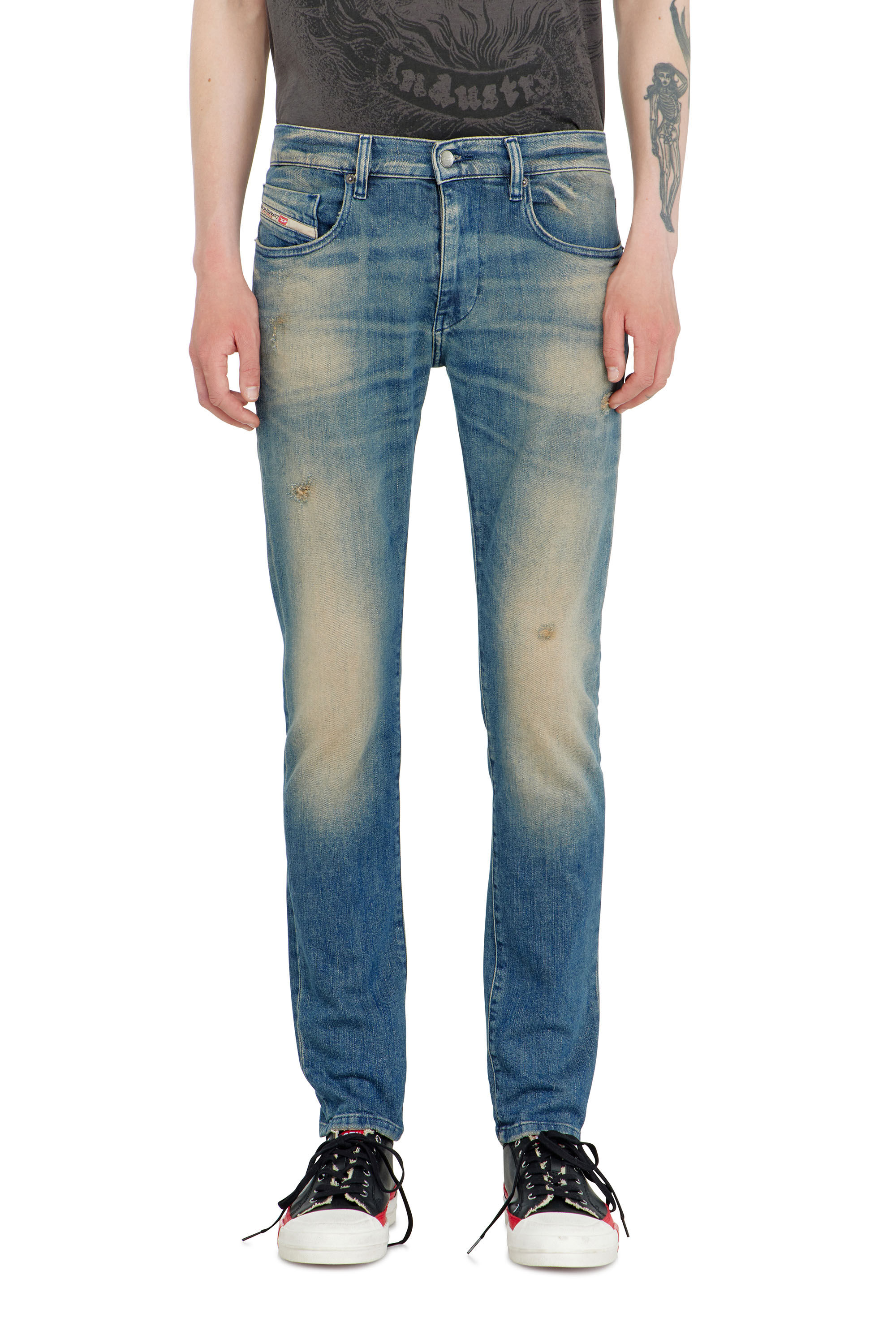Diesel - Slim Jeans 2019 D-Strukt 0KBBW Homme, Bleu moyen - Image 4