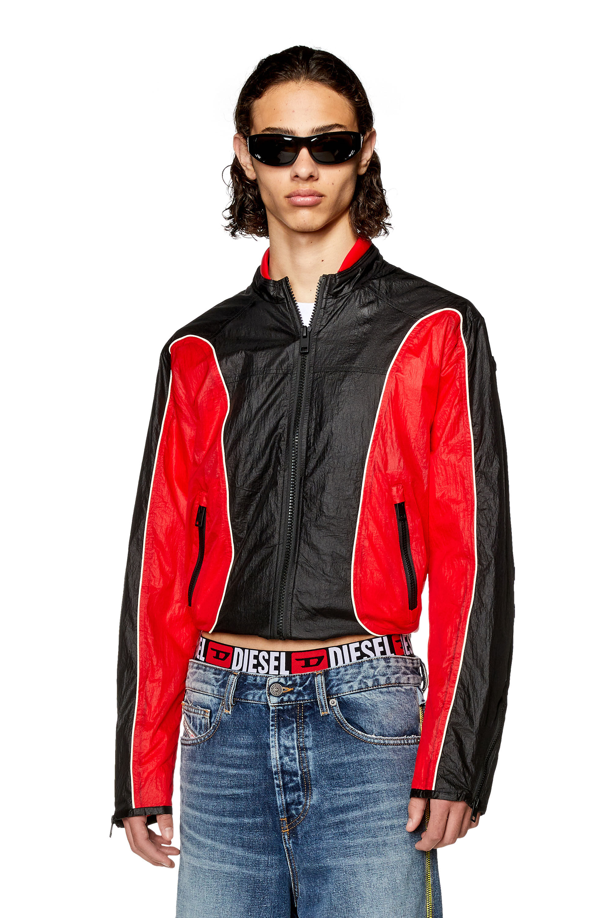 Veste en nylon avec d tails contrast s Homme J BLINKID A Diesel