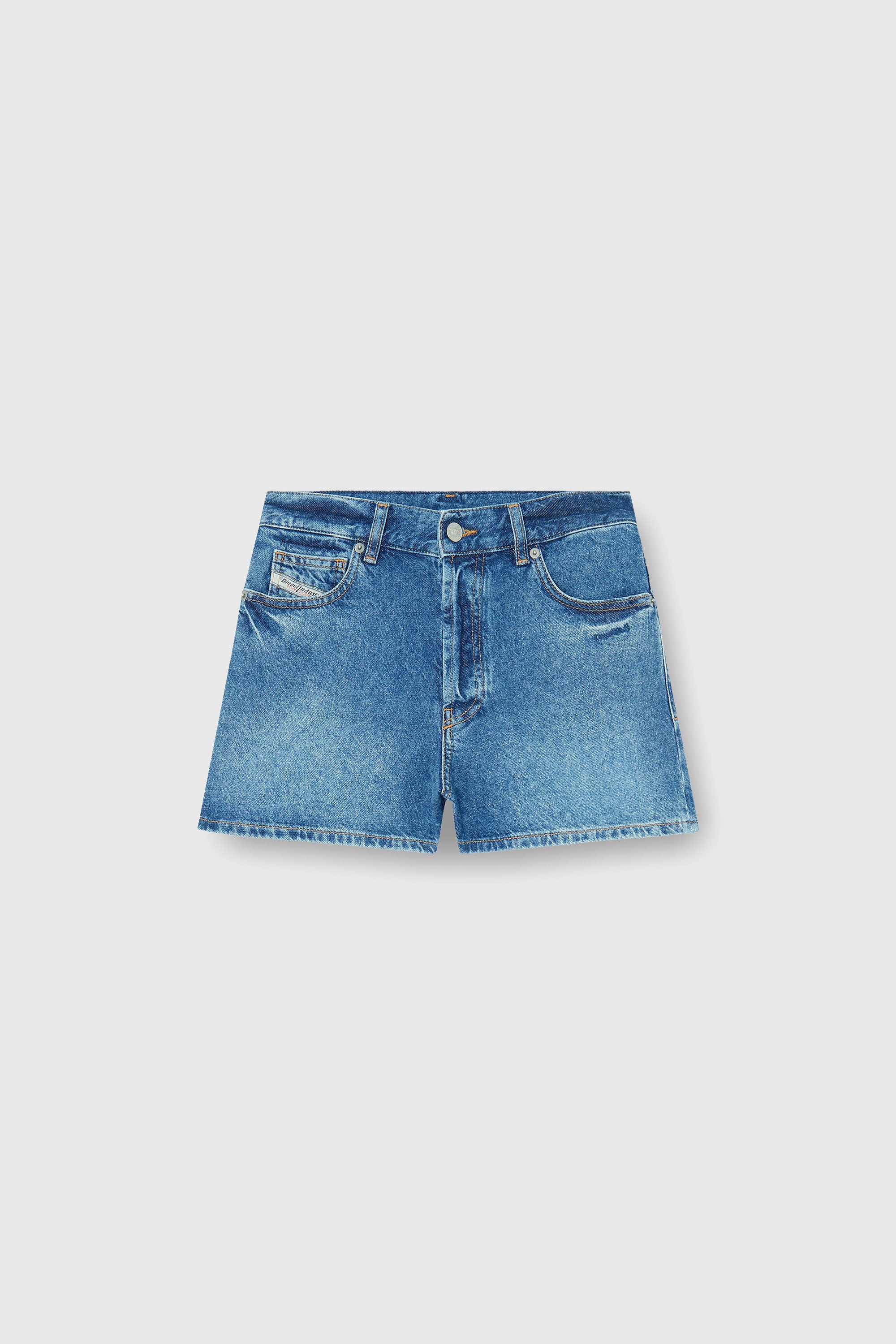 Diesel - DE-HELIOS, Short en denim us&eacute; Femme in Bleu - 2