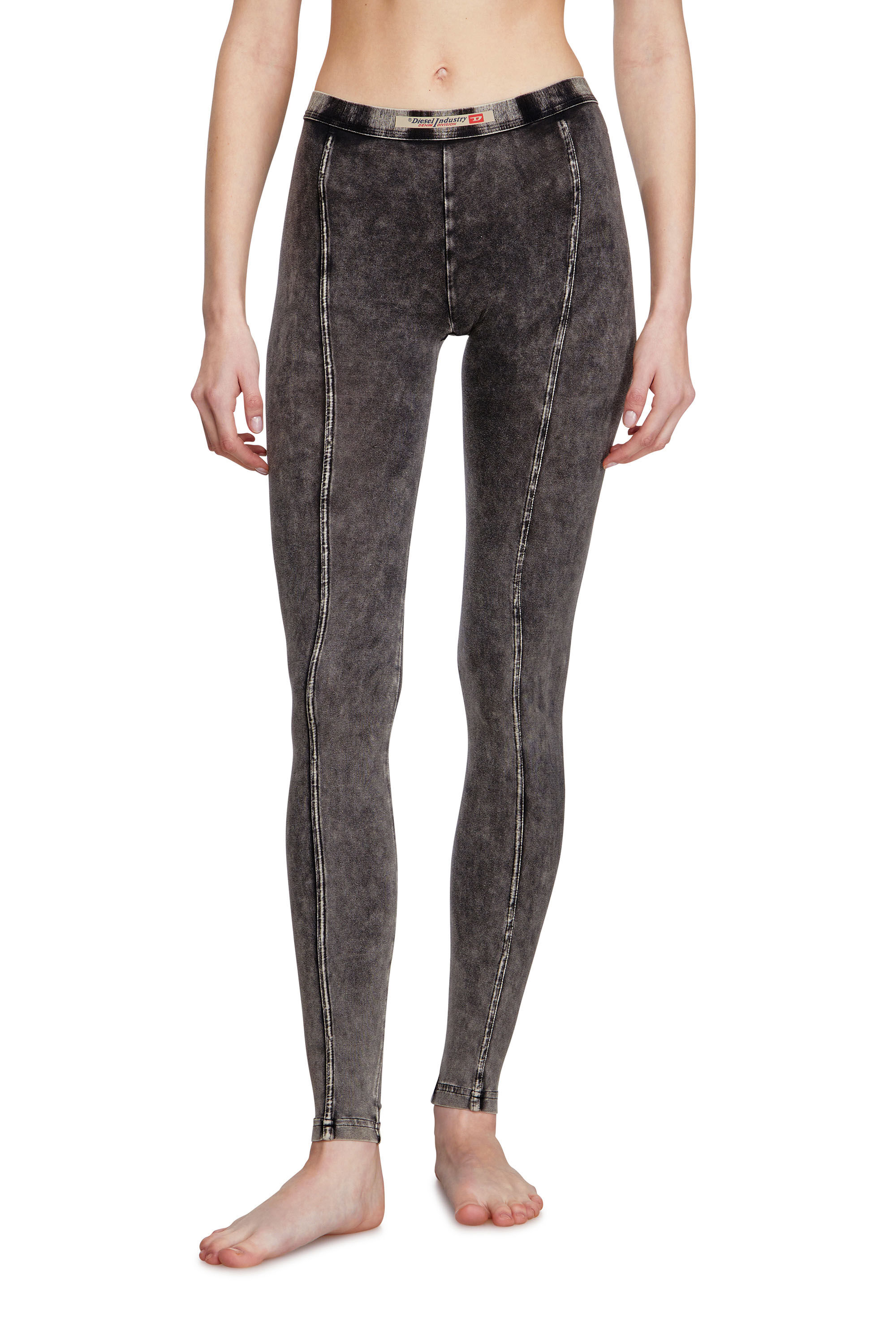 Diesel - ATHENA-DNM, Jeggings en jersey effet denim Femme in Noir - 3
