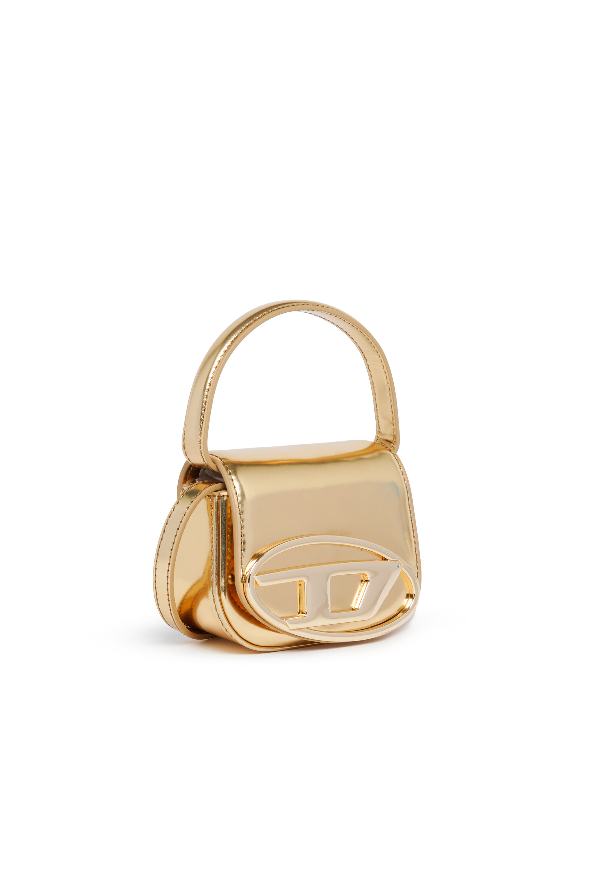Diesel - 1DR XS, Mini sac iconique en cuir mat métallisé Femme in Doré - 3