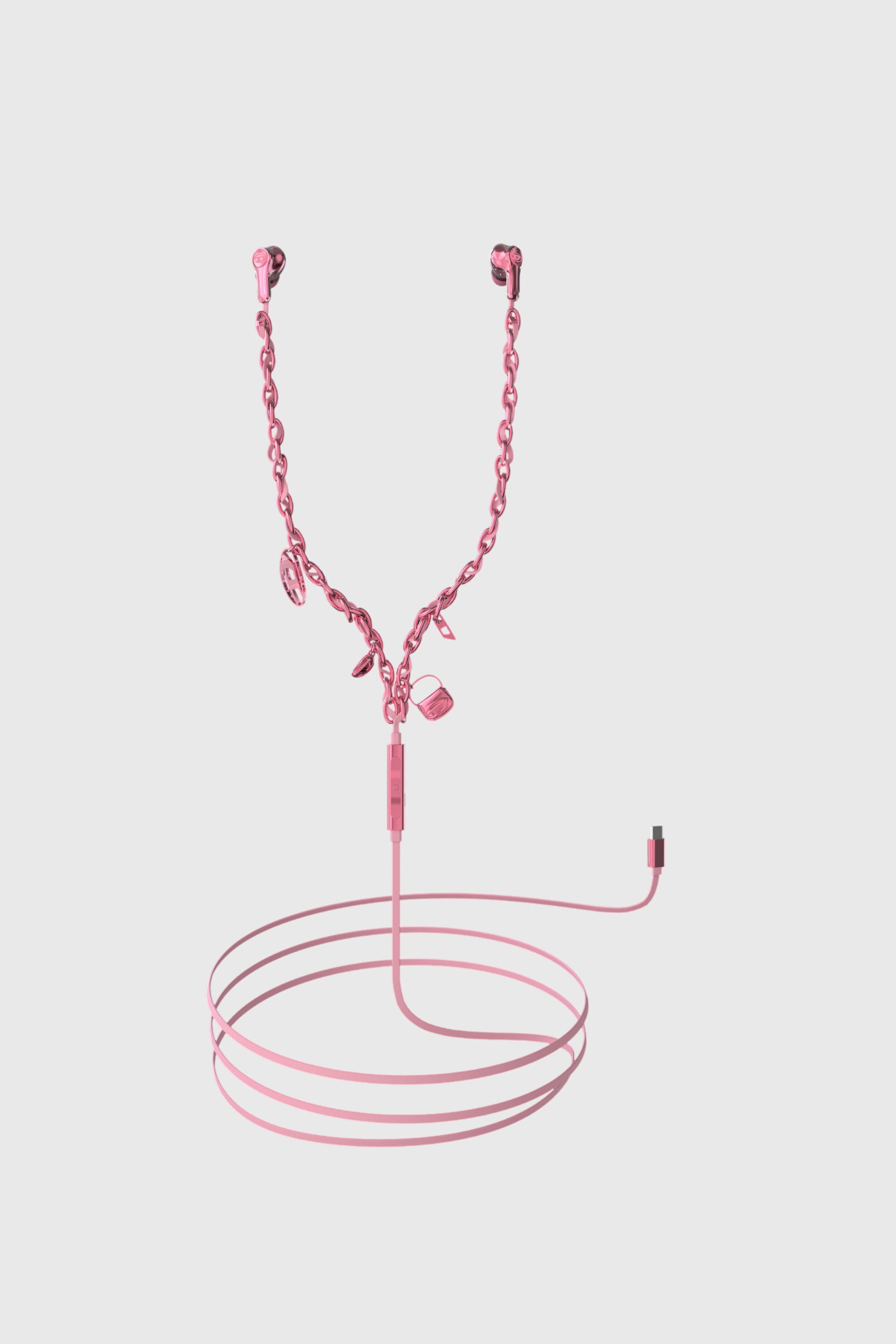 Diesel - 60688 WIRED EARBUDS WIRED EARBUDS, &Eacute;couteurs filaires et charms Mixte in Rose - 1