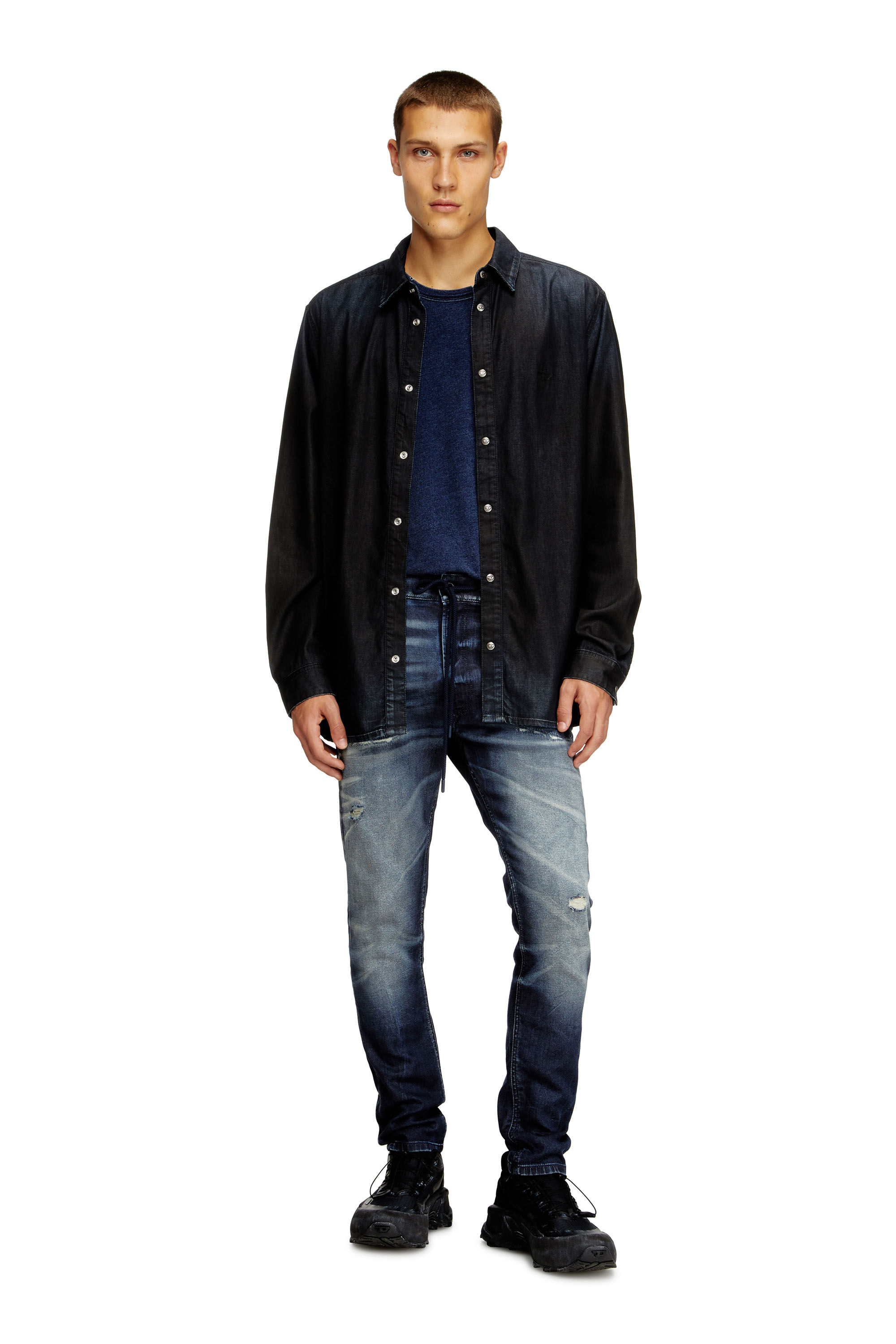 Diesel - Man's Regular 2032 D-Krooley Joggjeans® 068UD, Dark Blue - 1