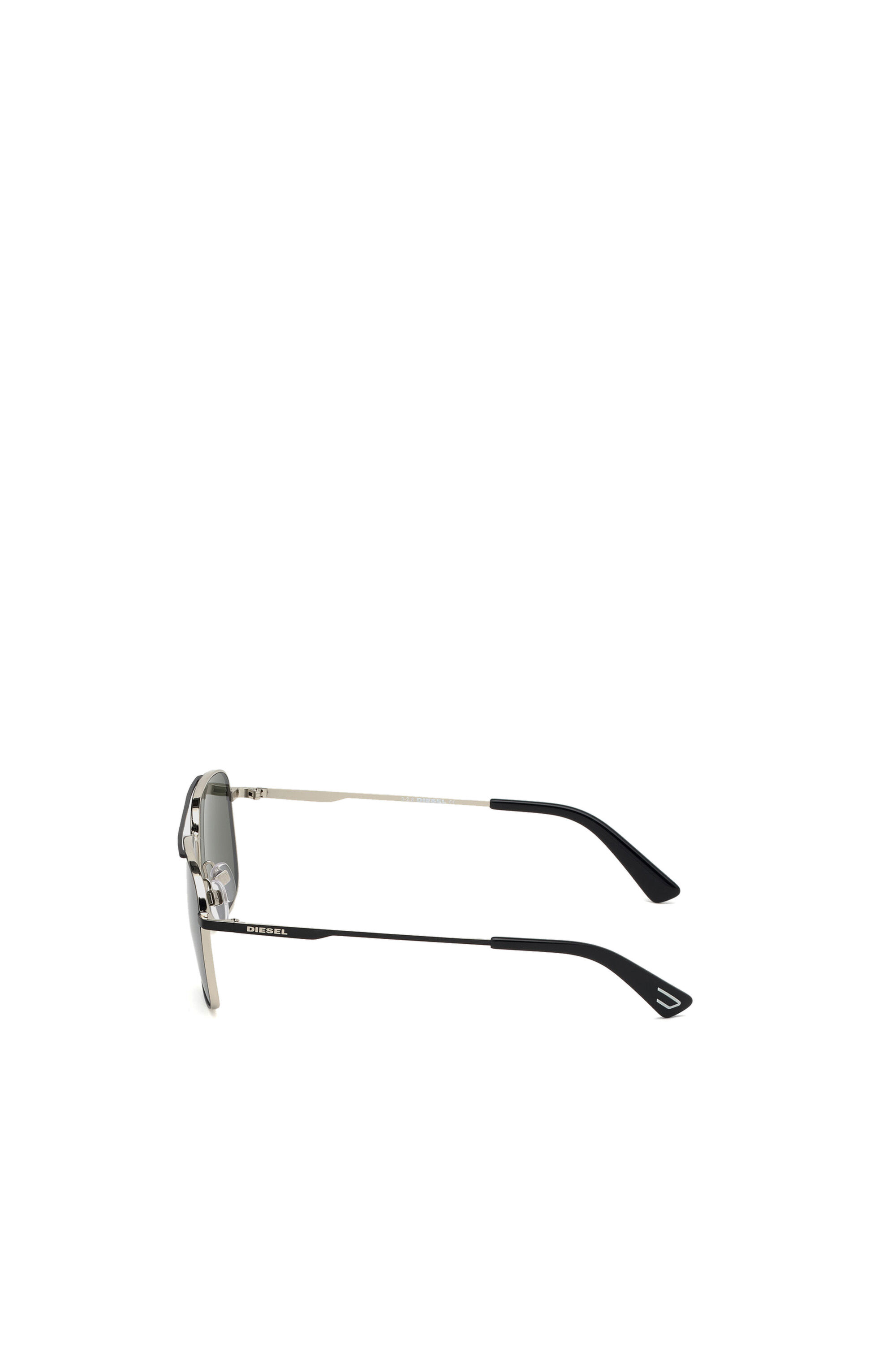 Diesel - DL0295, Lunettes de soleil navigateur en métal Homme in Noir - 4