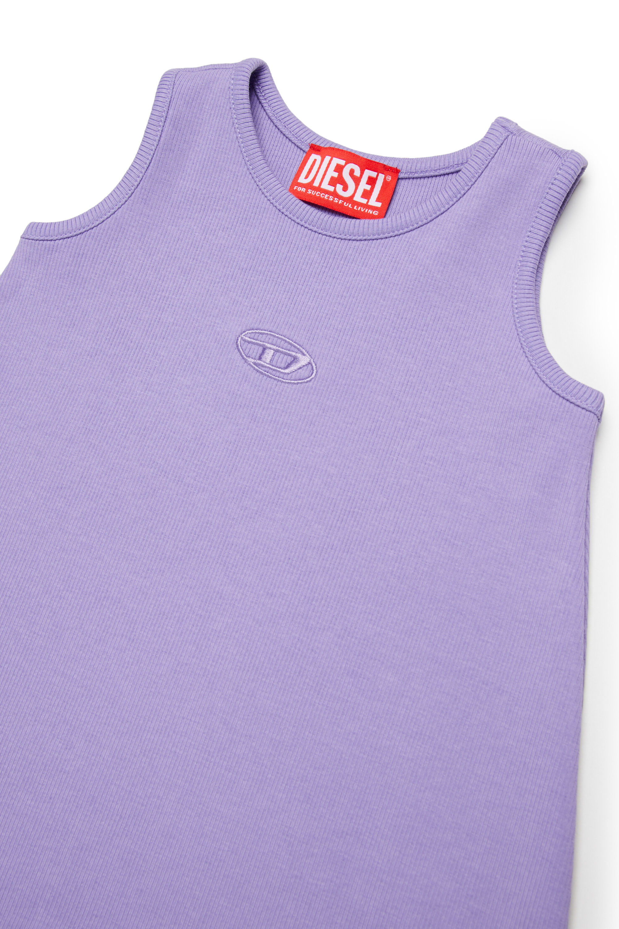 Diesel - DASPYB, Robe d&eacute;bardeur avec logo brod&eacute; Femme in Violet - 3