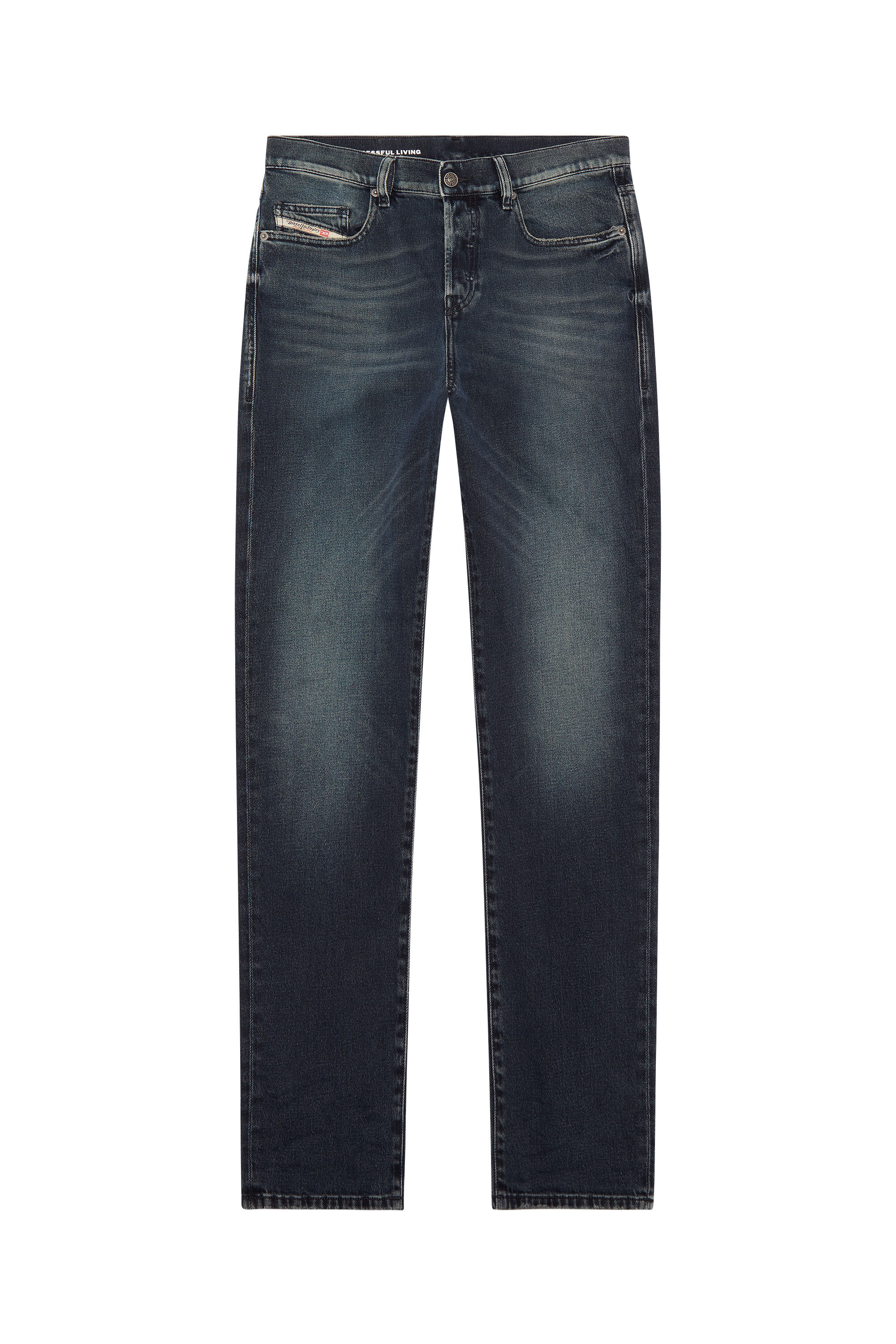 Diesel - Straight Jeans 2020 D-Viker 09G40, Bleu Foncé - Image 2