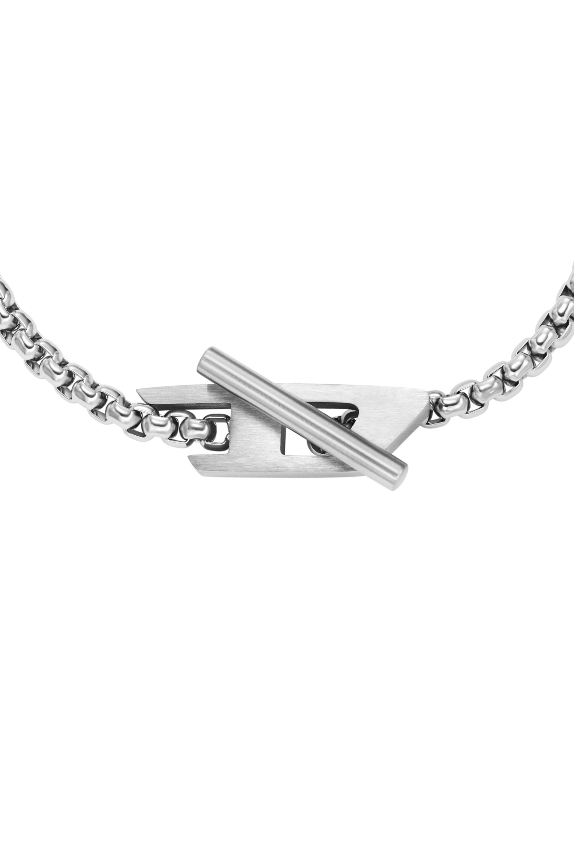 Diesel - DX1476, Bracelet chaîne en acier inoxydable Mixte in Gris argenté - 2