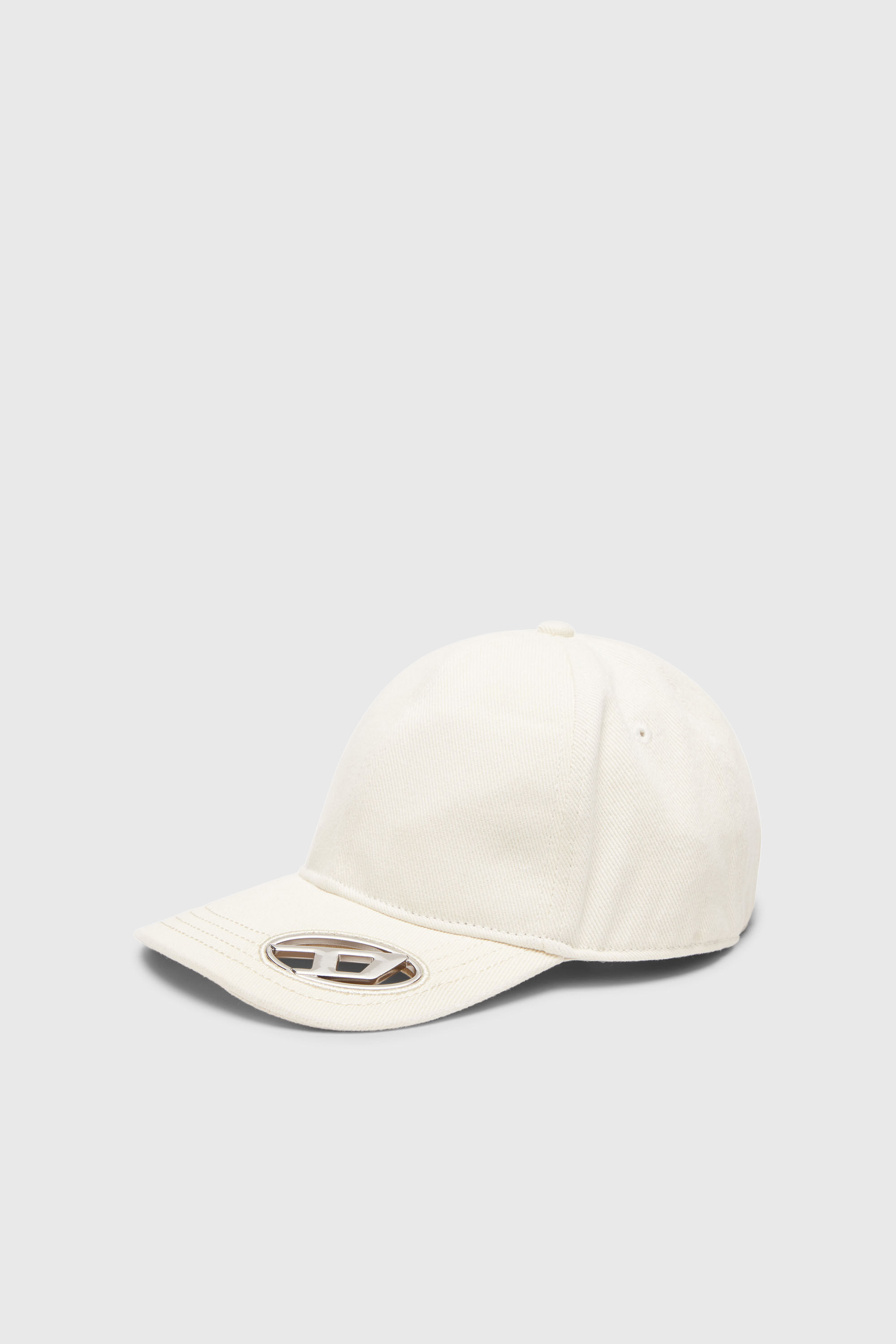 Diesel - C-PLAK, Casquette de baseball avec plaque oval D Homme in Blanc - 1