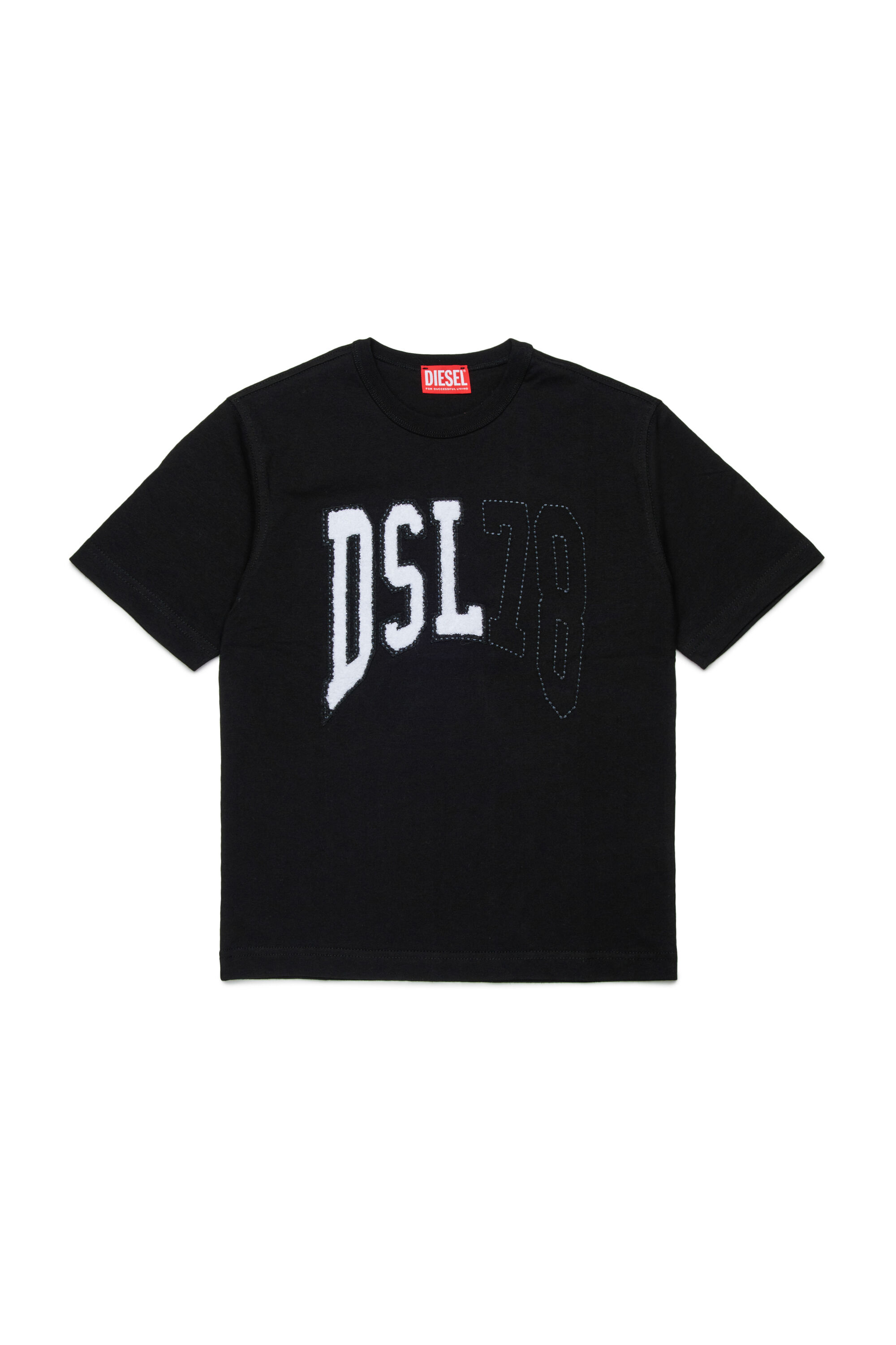 Diesel - TWASHN OVER, T-shirt avec logo universitaire DSL78 Homme in Noir - 1