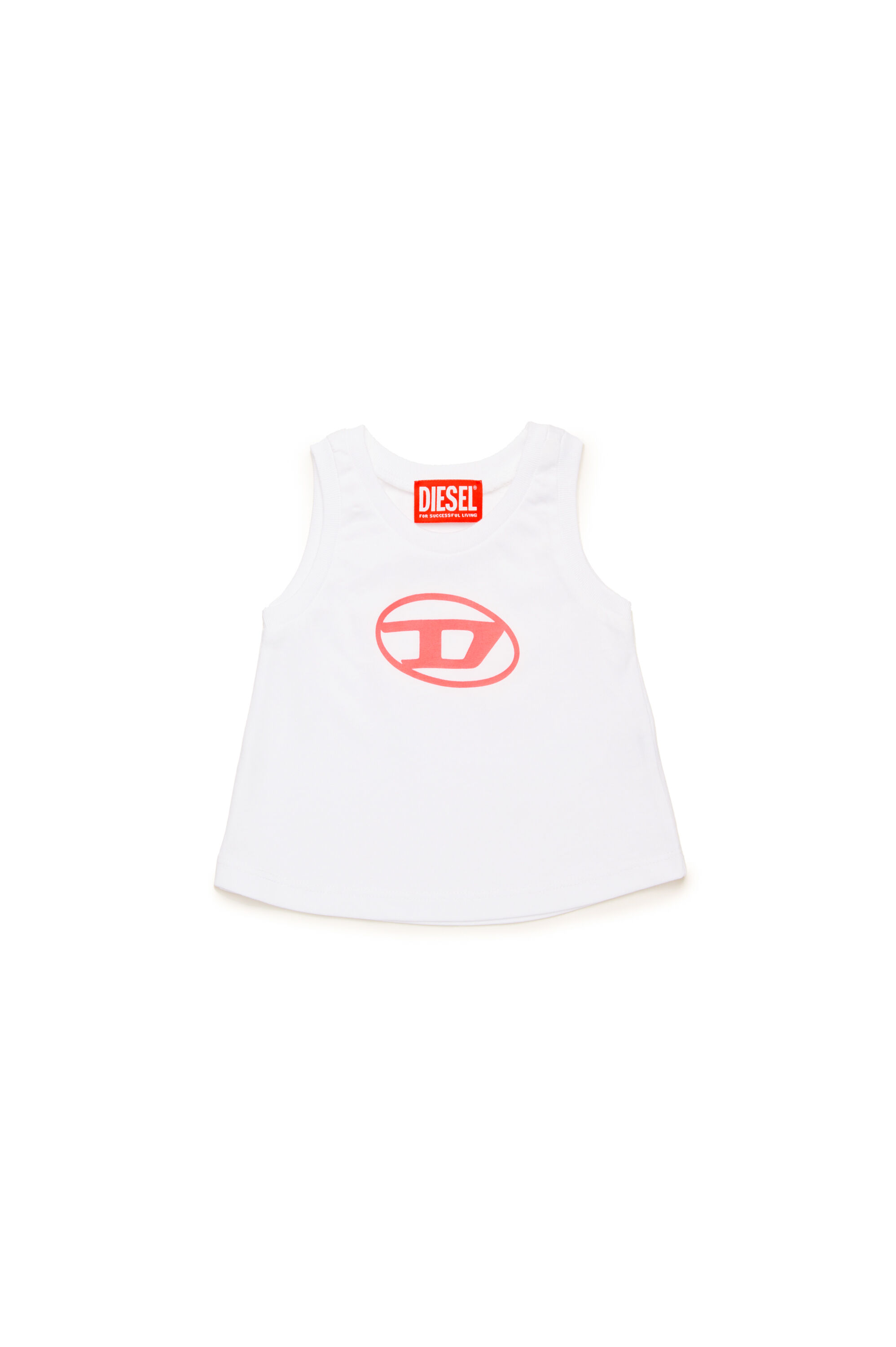 Diesel - MTARBIB, Top sans manches avec logo Oval D Femme in Blanc - 1