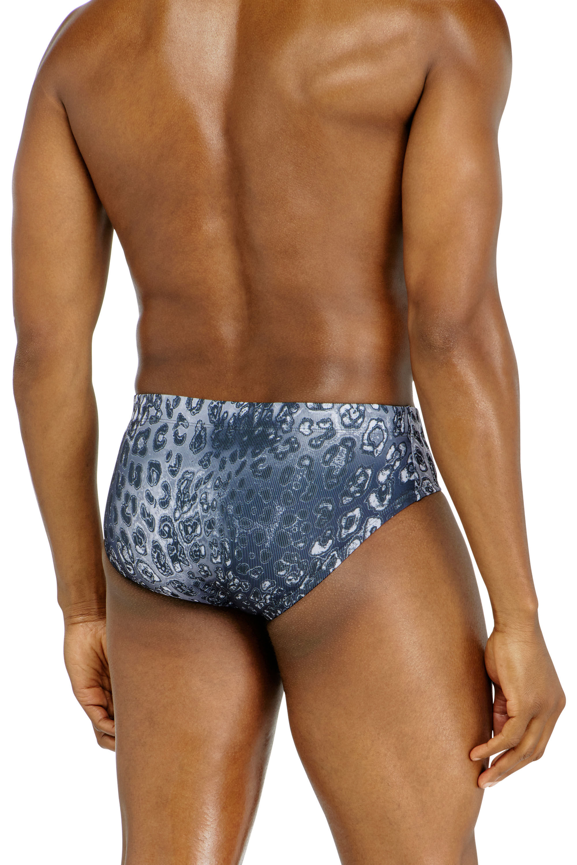 Diesel - ALFIE-UTLT, Maillot de bain imprim&eacute; animal en tissu technique recycl&eacute; Homme in Bleu - 3