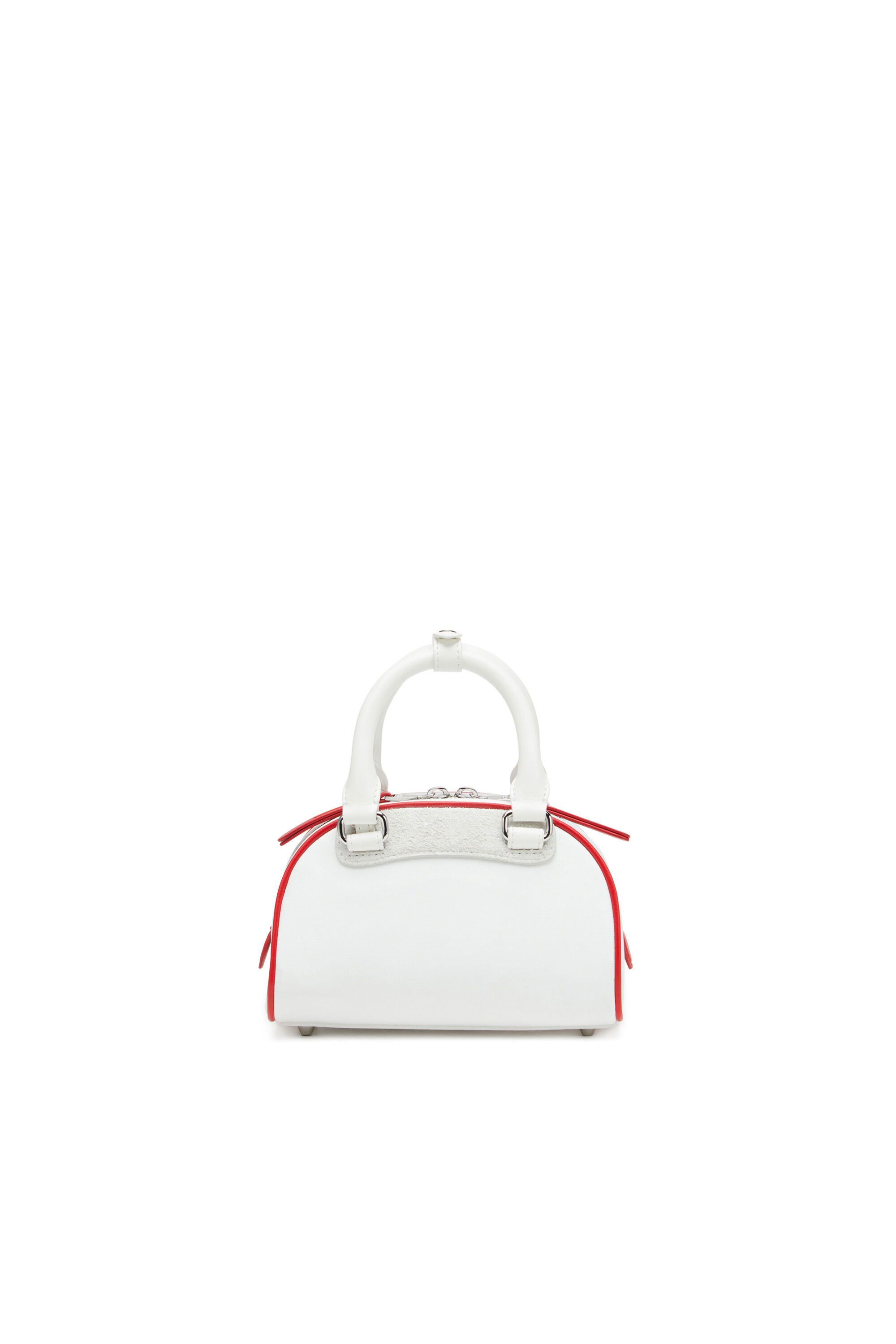 Diesel - 1DR DOME CROSSBODY, Mini sac bowling color-block Femme in Blanc - 3