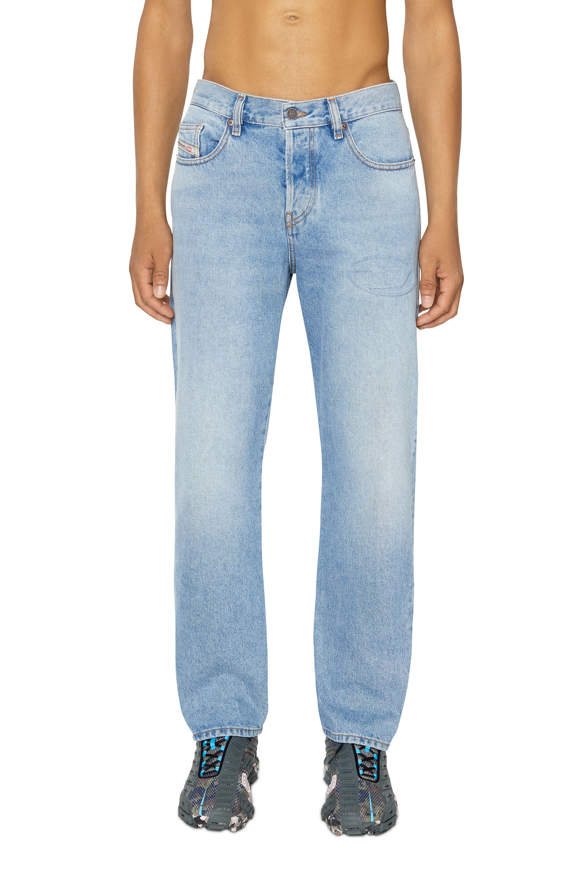 Diesel - 2020 D-Viker 007G6 Straight Jeans, Bleu Clair - Image 3