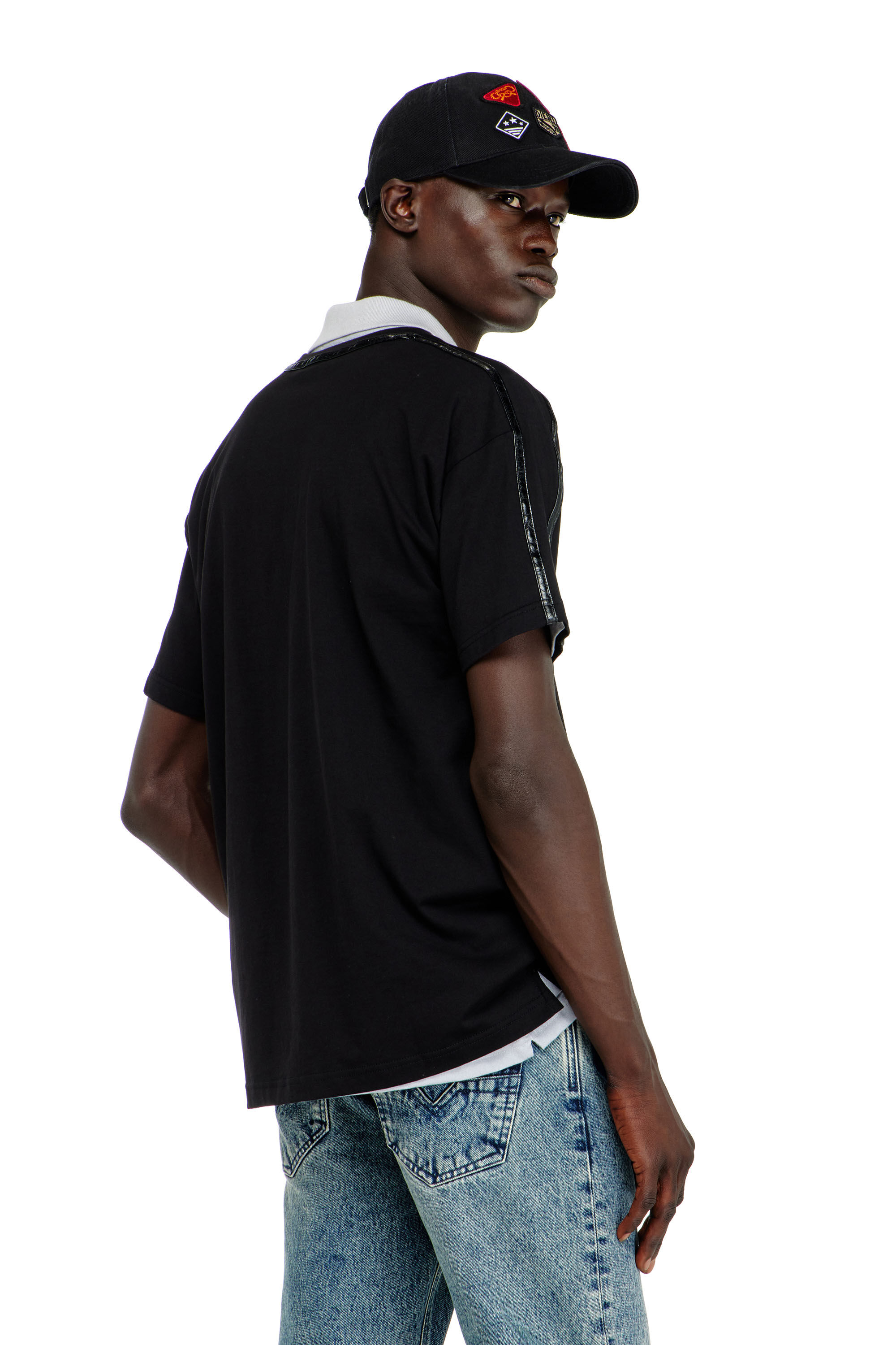 Diesel - T-NORM-FL, T-shirt avec finitions contrastantes et patch logo Homme in ToBeDefined - 4