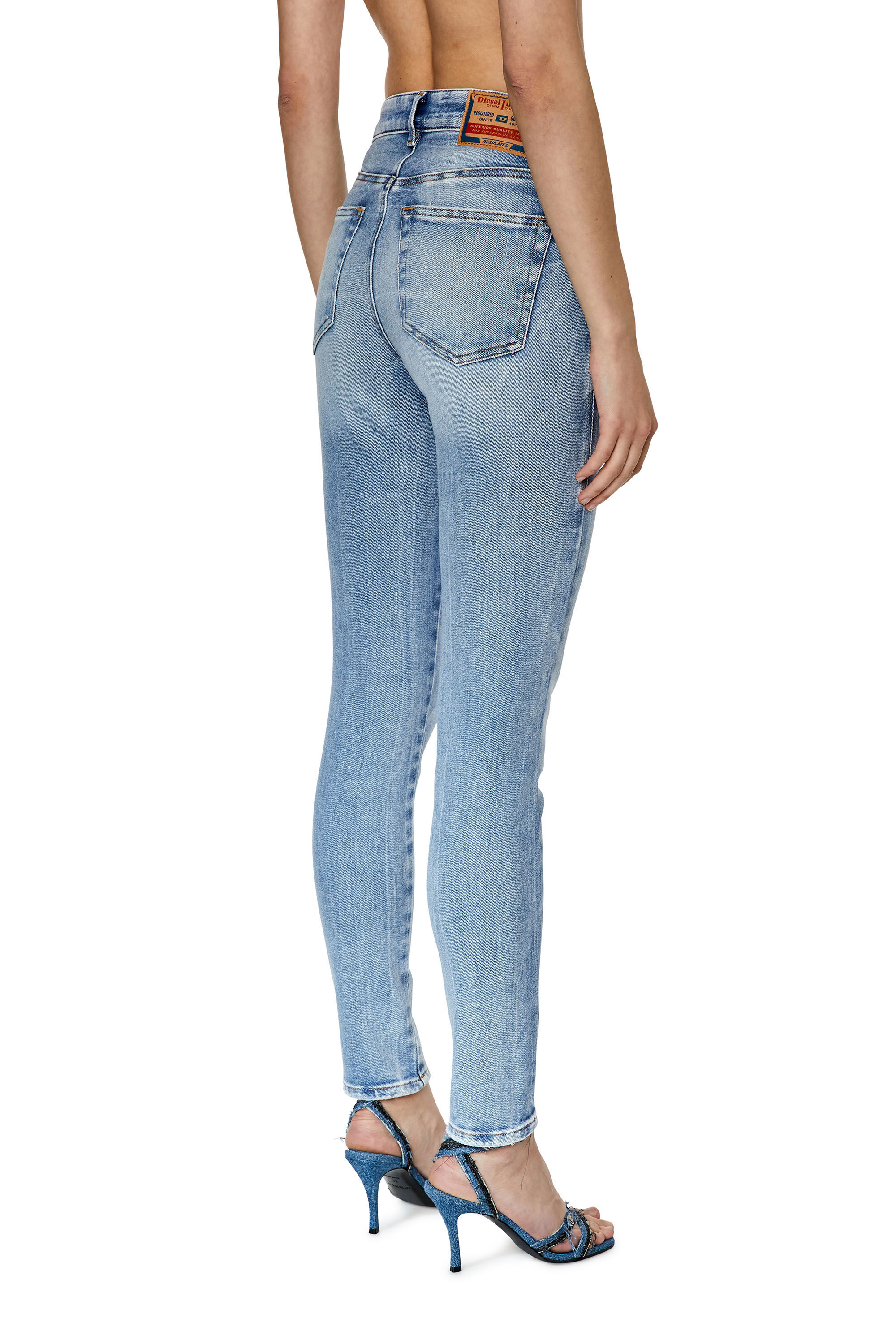 Diesel - Super skinny Jeans 2017 Slandy 09G18, Bleu Clair - Image 4