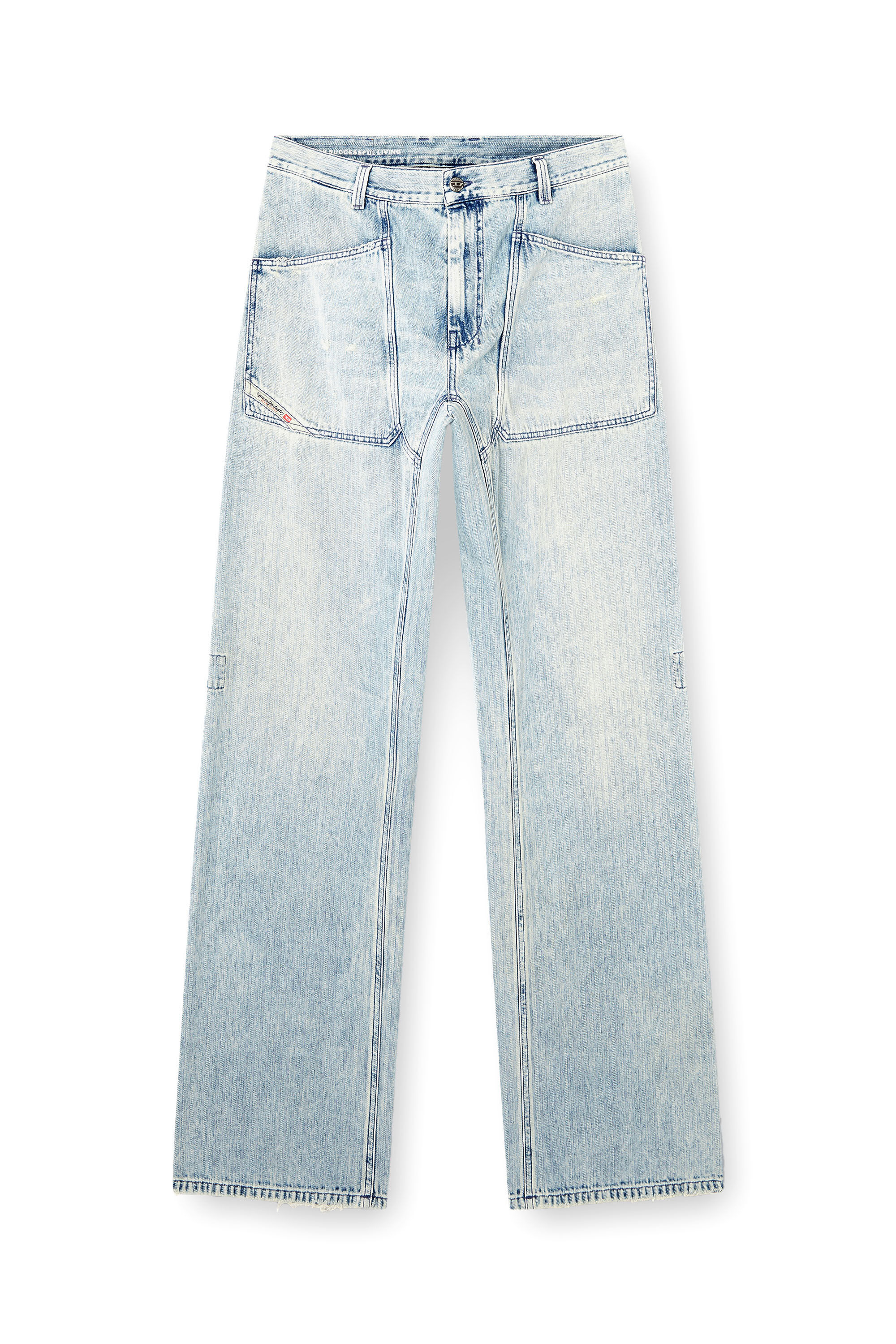 Diesel - Relaxed Jeans D-Zeta 09L60 Homme, Bleu Clair - Image 2