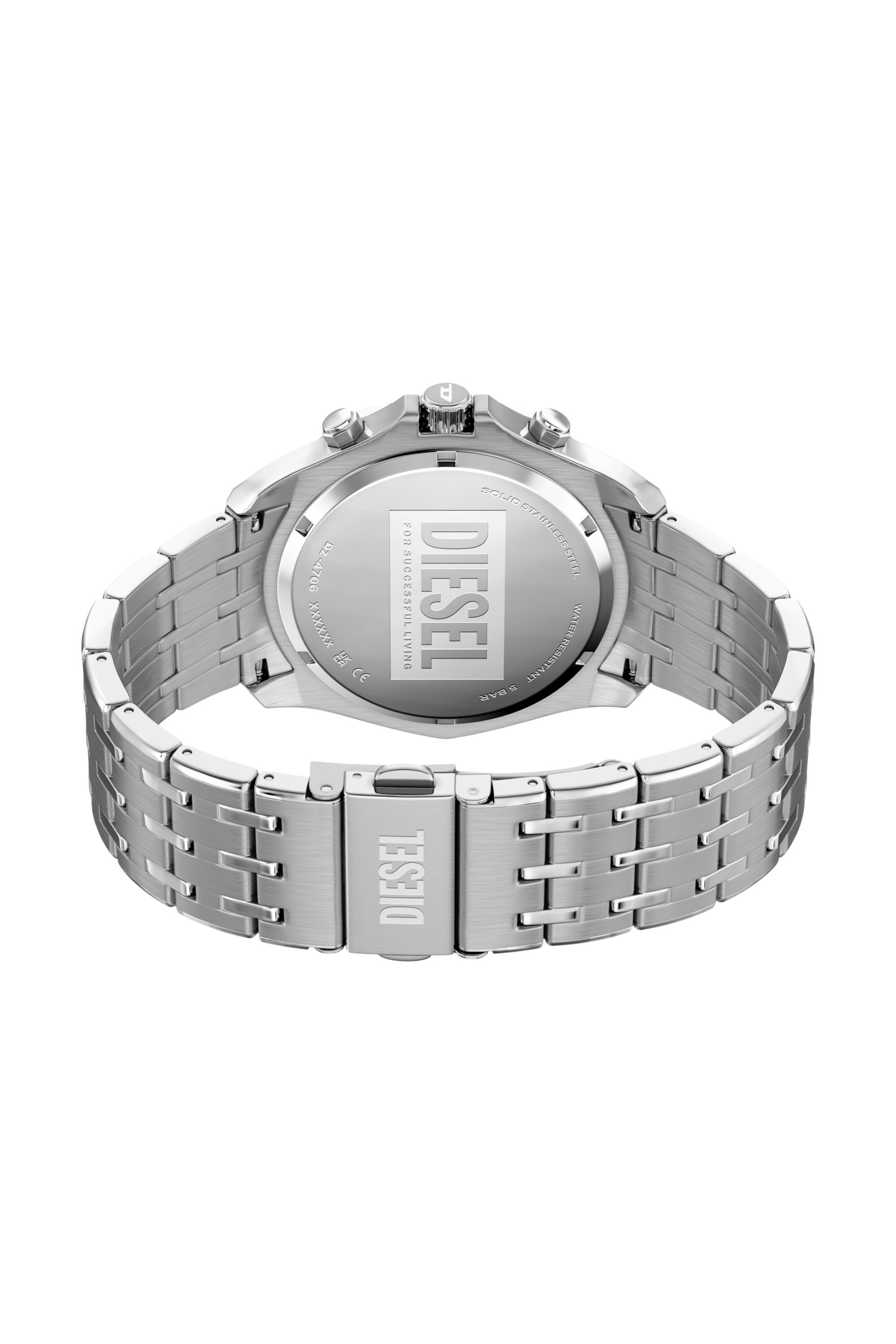 Diesel - DZ4706 WATCH, Montre Stinger en acier inoxydable Homme in Gris argent&eacute; - 5
