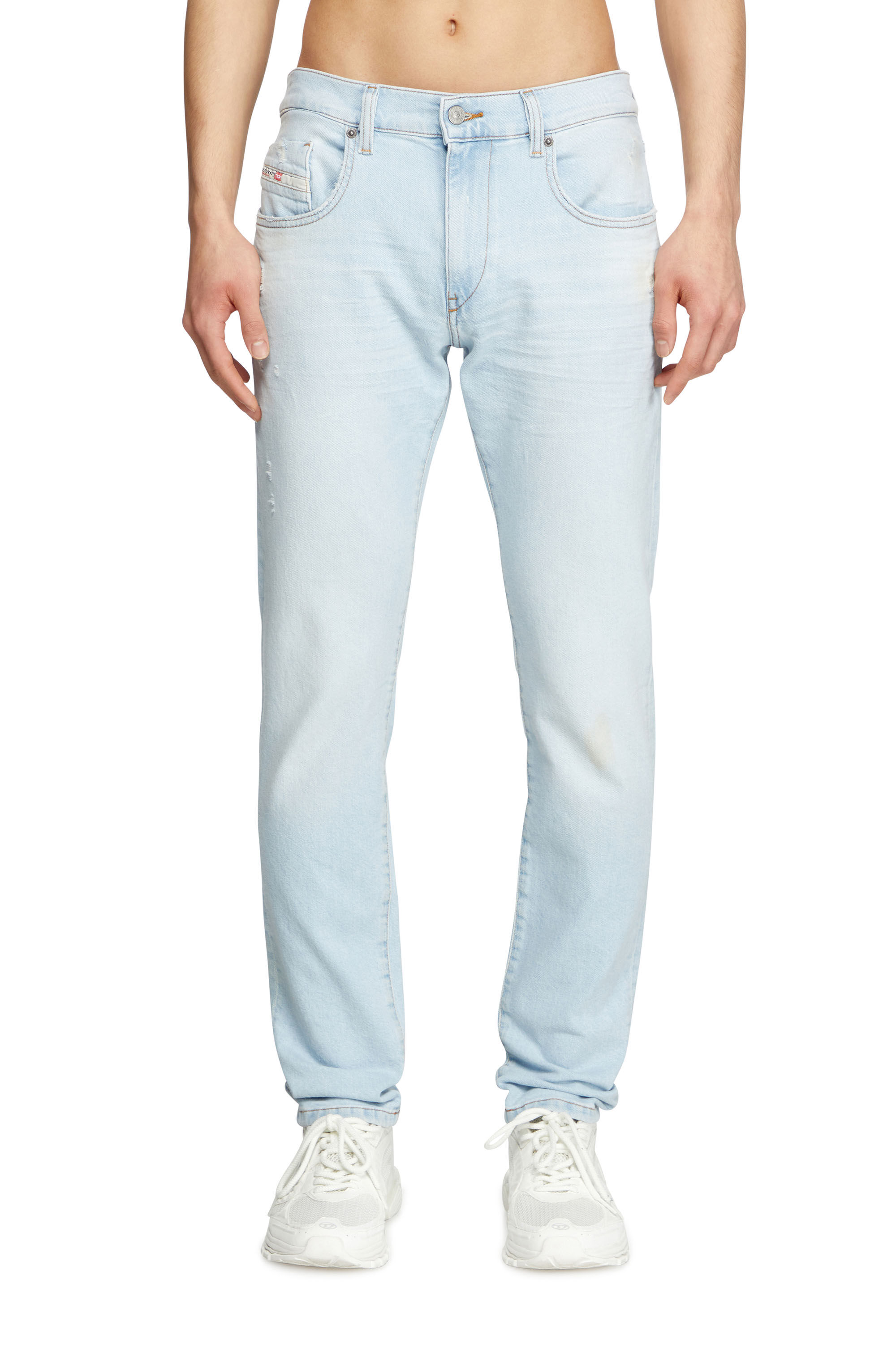 Diesel - Slim Jeans 2019 D-Strukt 0CLBF Homme, Bleu Clair - Image 3