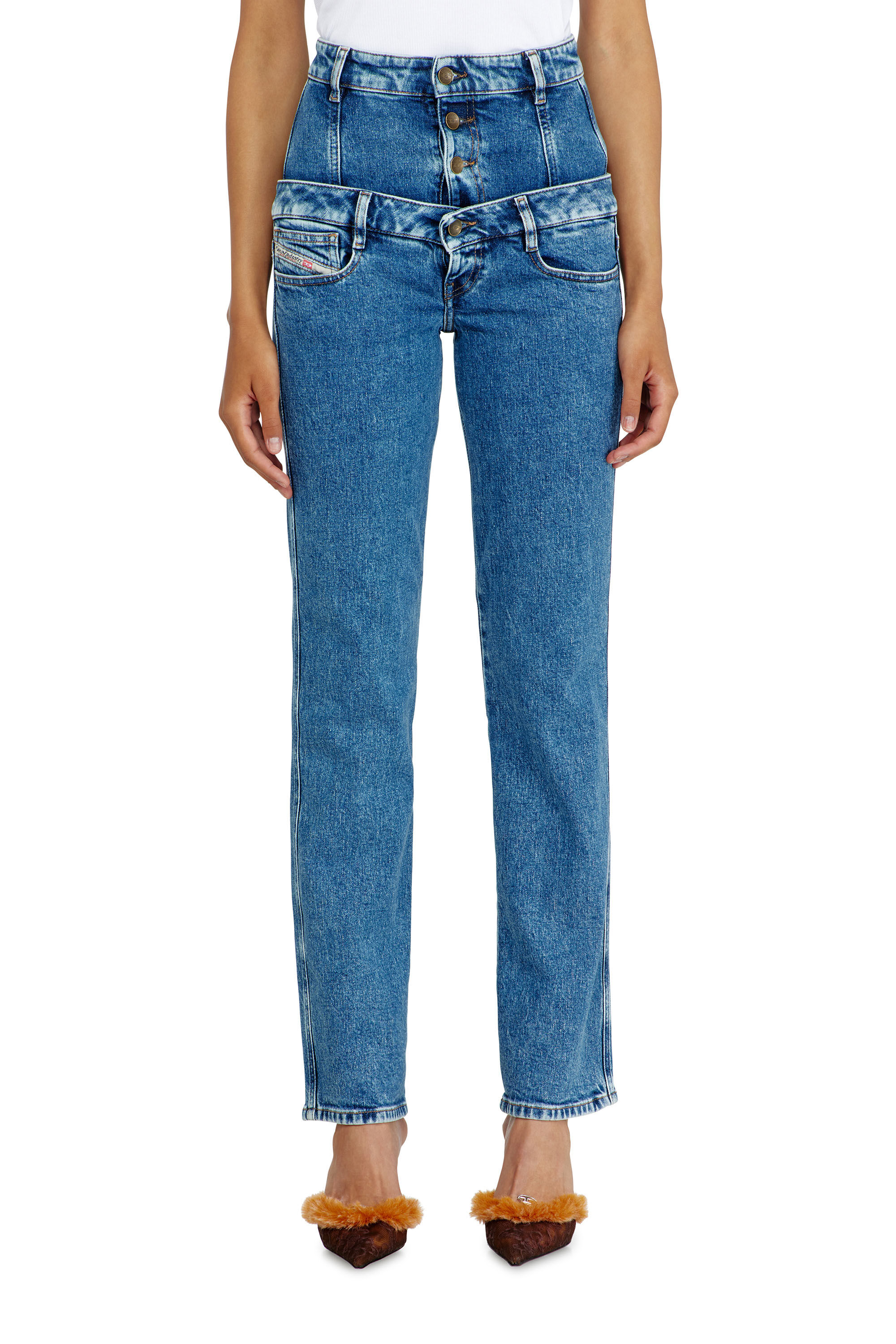 Diesel - Slim Jeans D-Fynora 007EU Femme, Bleu moyen - Image 4