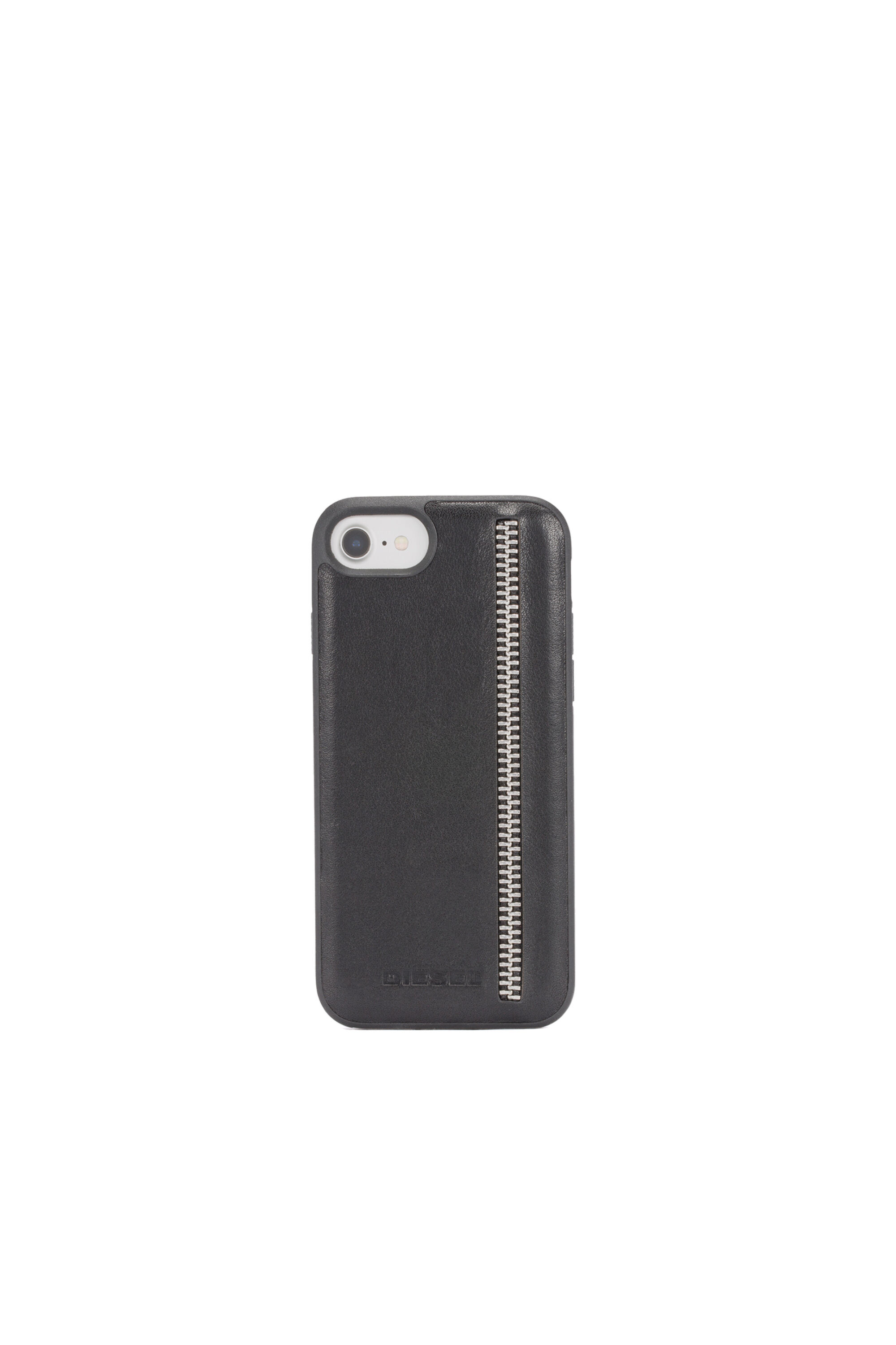 Diesel - ZIP BLACK LEATHER IPHONE 8/7/6s/6 CASE, Coque en cuir noir avec zip, iPhone 8/7/6s/6 Mixte in Noir - 2