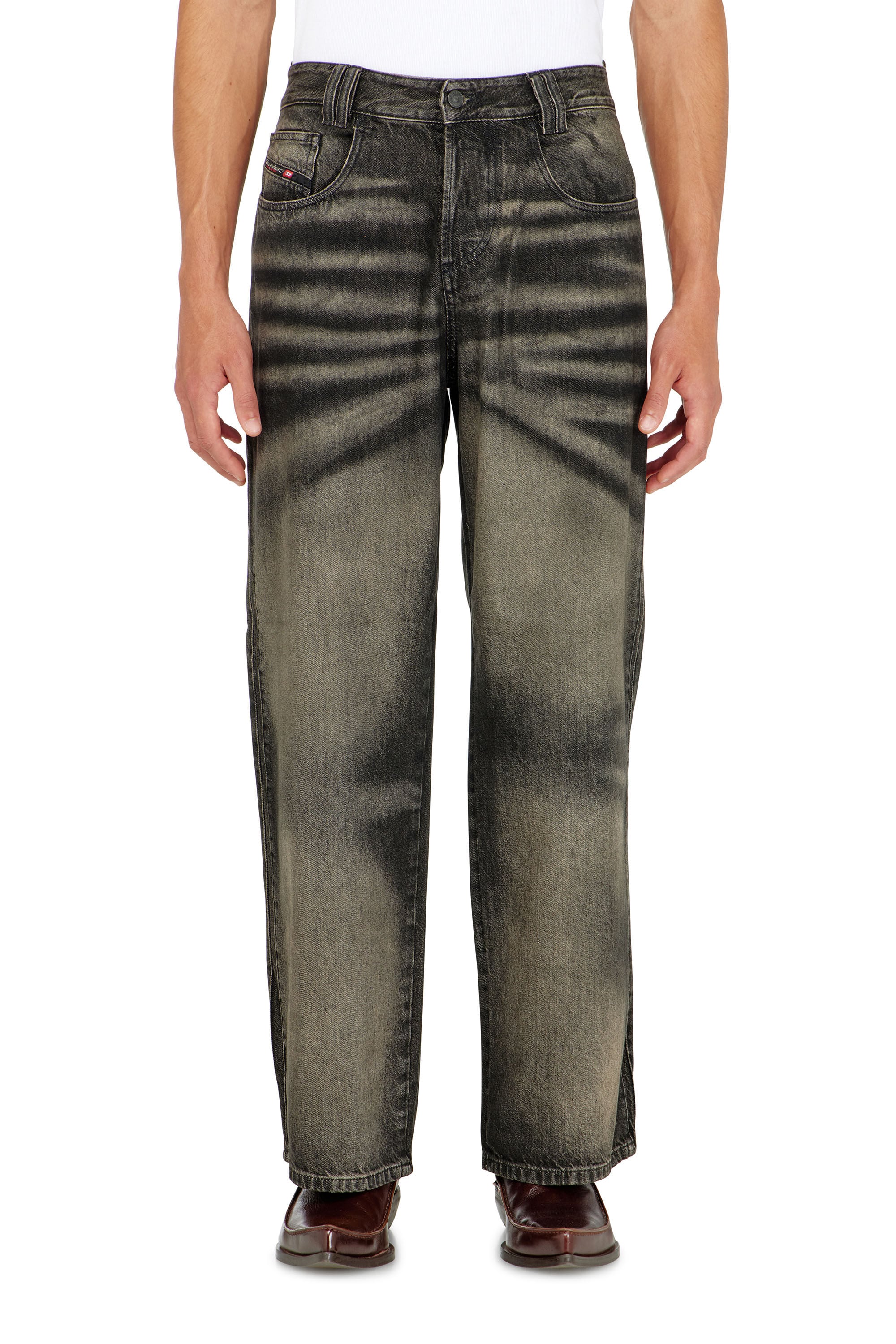Diesel - Relaxed Jeans 1982 D-Hakou 09R33 Mixte, Noir/Gris fonc&eacute; - Image 4